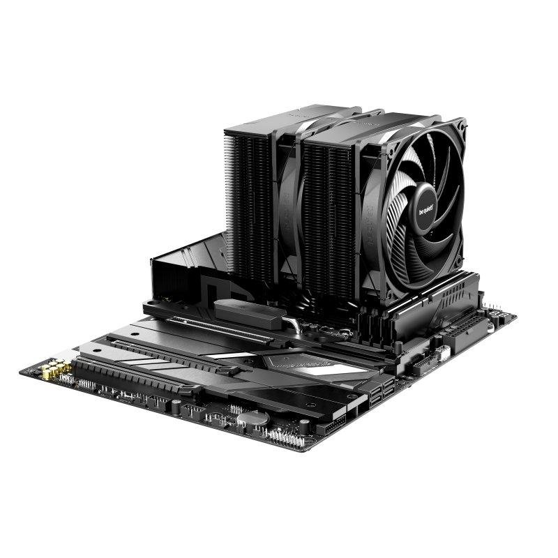 Detalle de Be quiet! Pure Rock Pro 3 Black – Refrigeración de aire para CPU con doble ventilador 120 mm