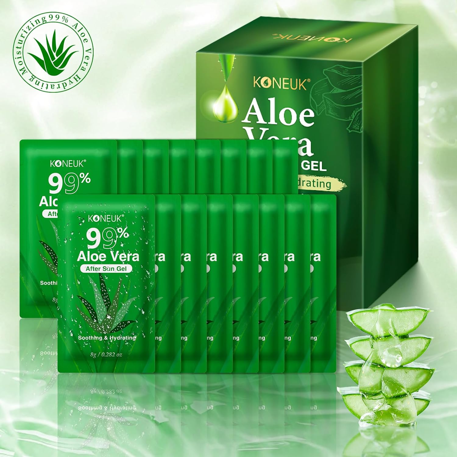 Thumbnail 6 de KONEUK 30 Pack Aloe Vera Gel – 99% Pure, Travel-Size for Face, Hair, Skin