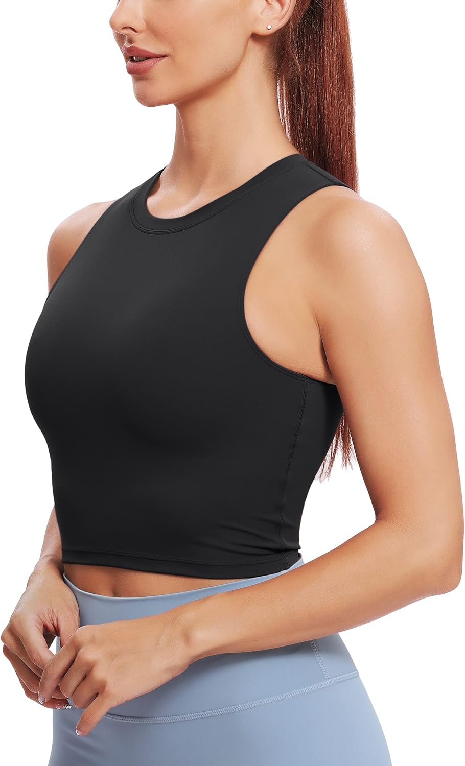 Detalle 2 de Natural Feelings Nudi Sports Bras for Women with Removable Padded Cups Yoga Tank Crop Top