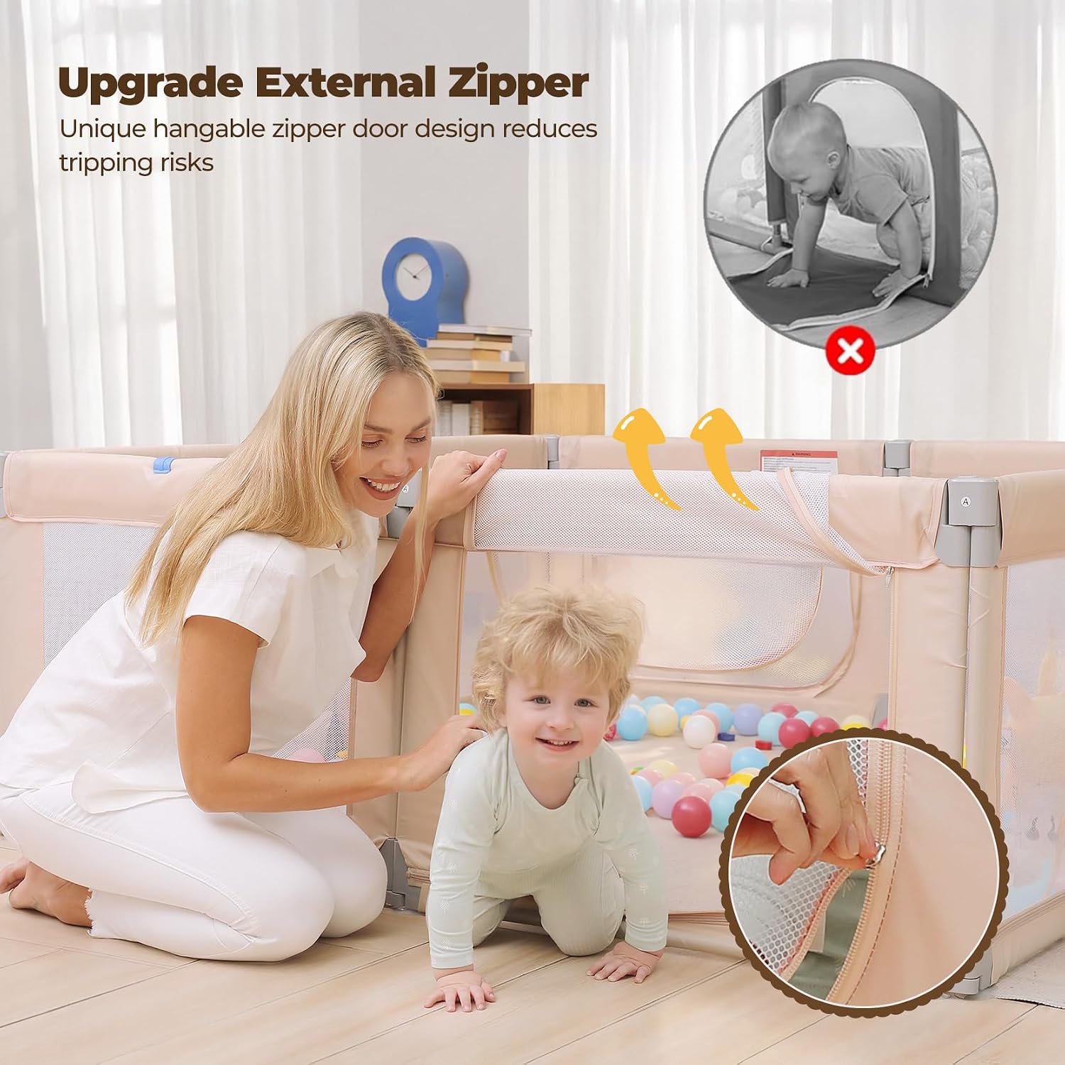 Detalle de Kidirect Baby Playpen 71" × 69