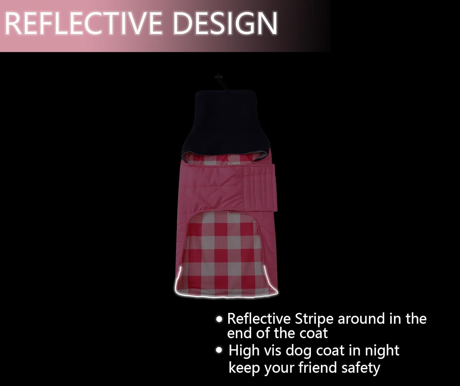 Thumbnail 5 de Morezi Dachshund sausage dog coat (reversible) with padded lining and high collar – Pink – S