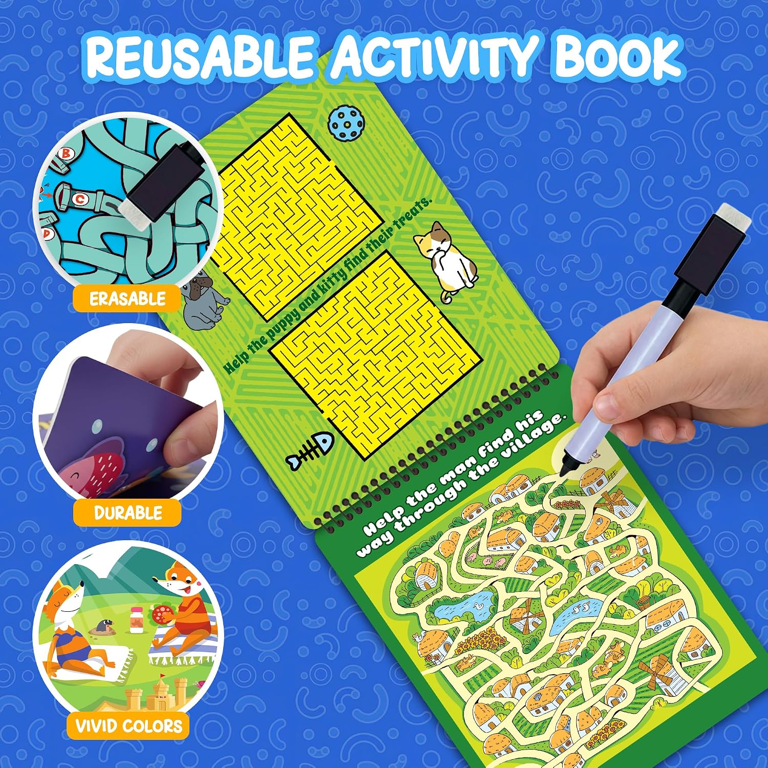 Thumbnail 3 de Reusable Travel Activity Books for Kids 2-Pack
