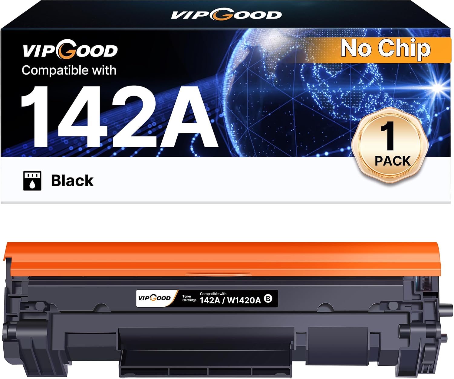 Detalle de VIPGOOD 142A W1420A Toner Compatibile per HP LaserJet (M140/M139, M110) – 1 Nero senza Chip