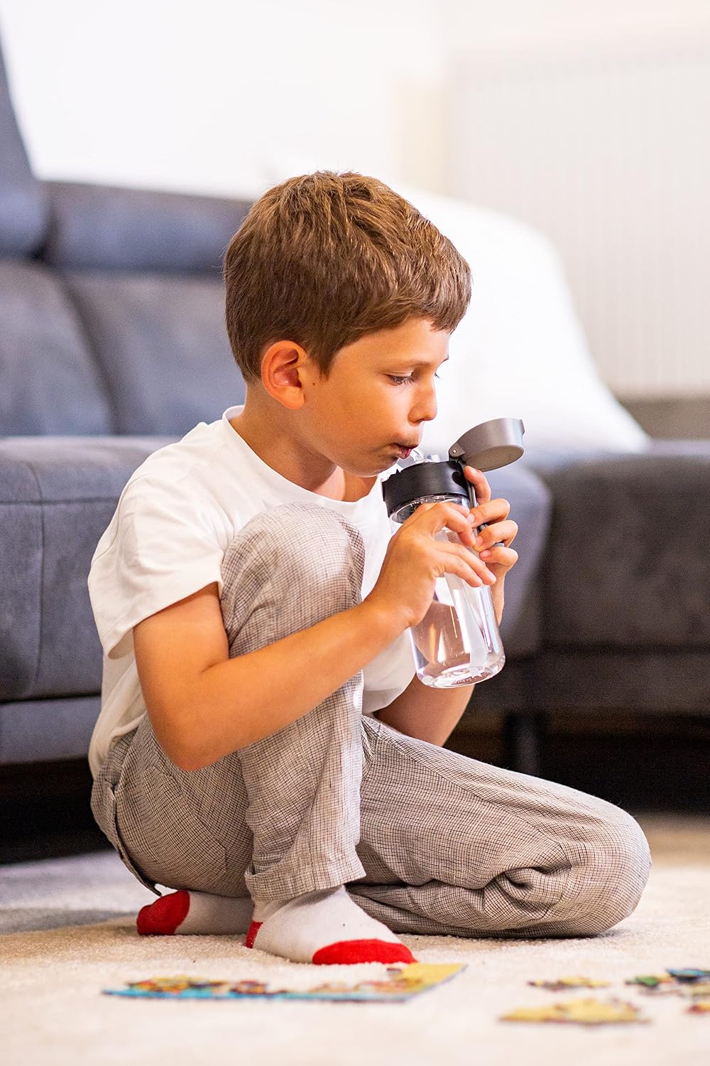Thumbnail 3 de Jarlson Borraccia Bambini EMI 500ML - Antigoccia con Cannuccia in Tritan, BPA & Ftati Free, Lavabile in Lavastoviglie (Nero)