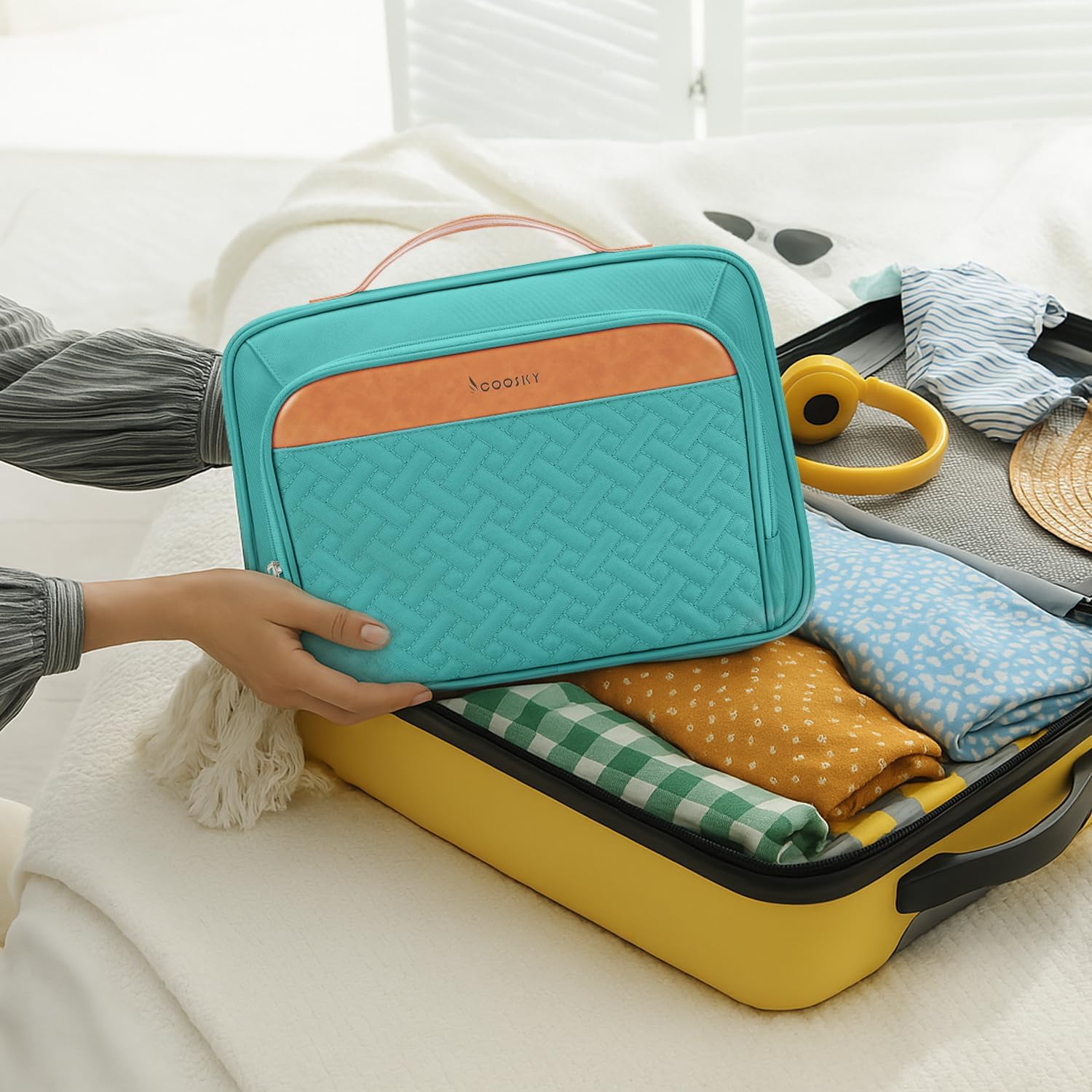 Thumbnail 1 de COOSKY Travel Hanging Toiletry Bag 12.5in