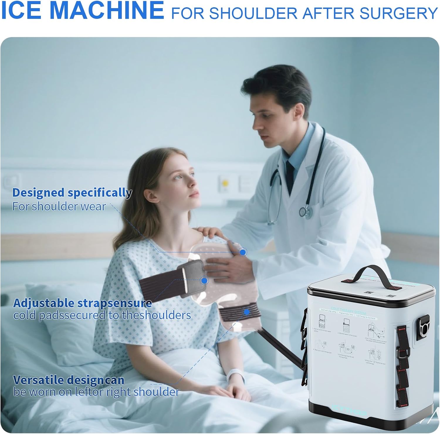 Detalle de ICYTHRP Cold Therapy Machine Programmable Timer 1 ⛑