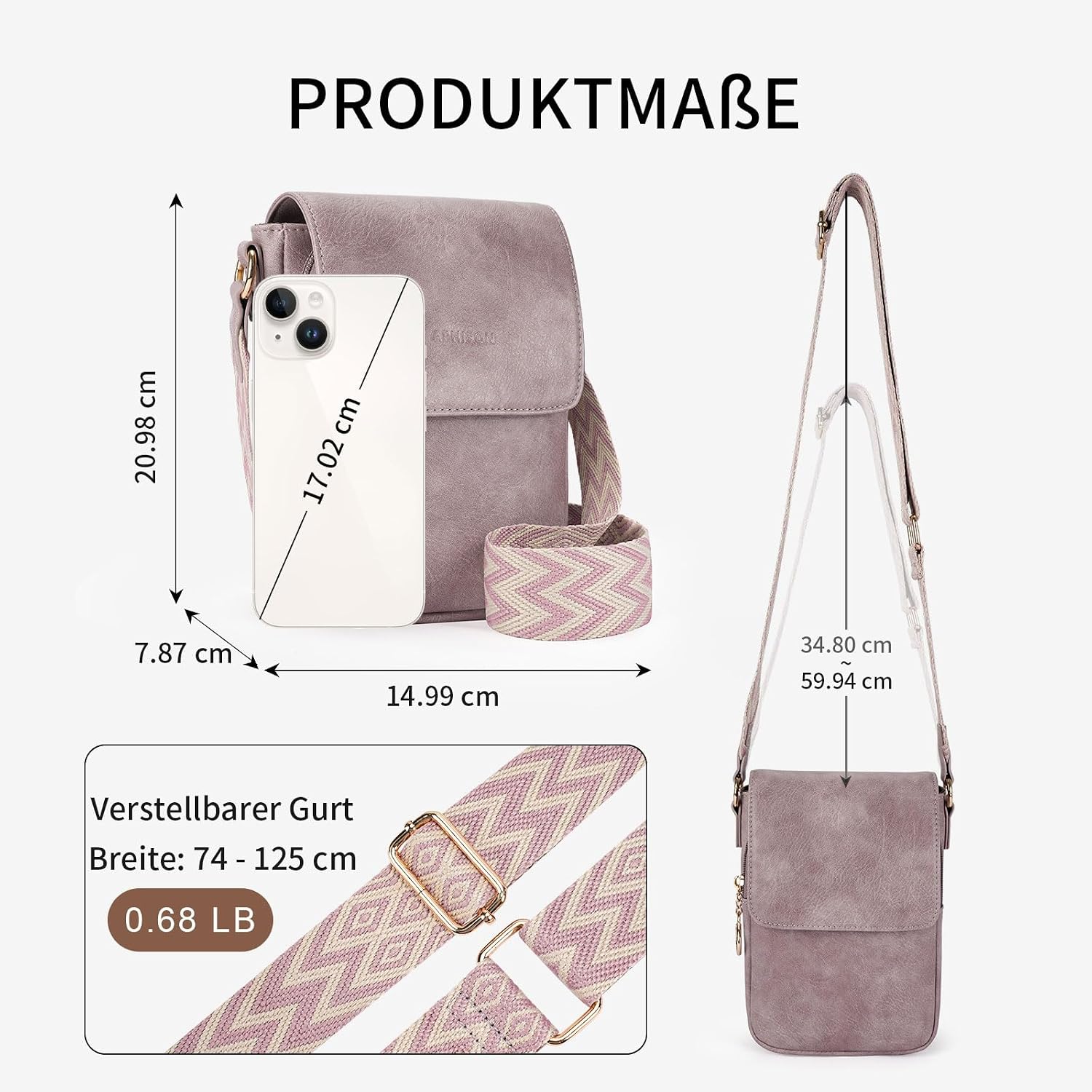 Detalle 2 de APHISON Handytasche Crossbody 20,9 x 7,8 x 5 cm