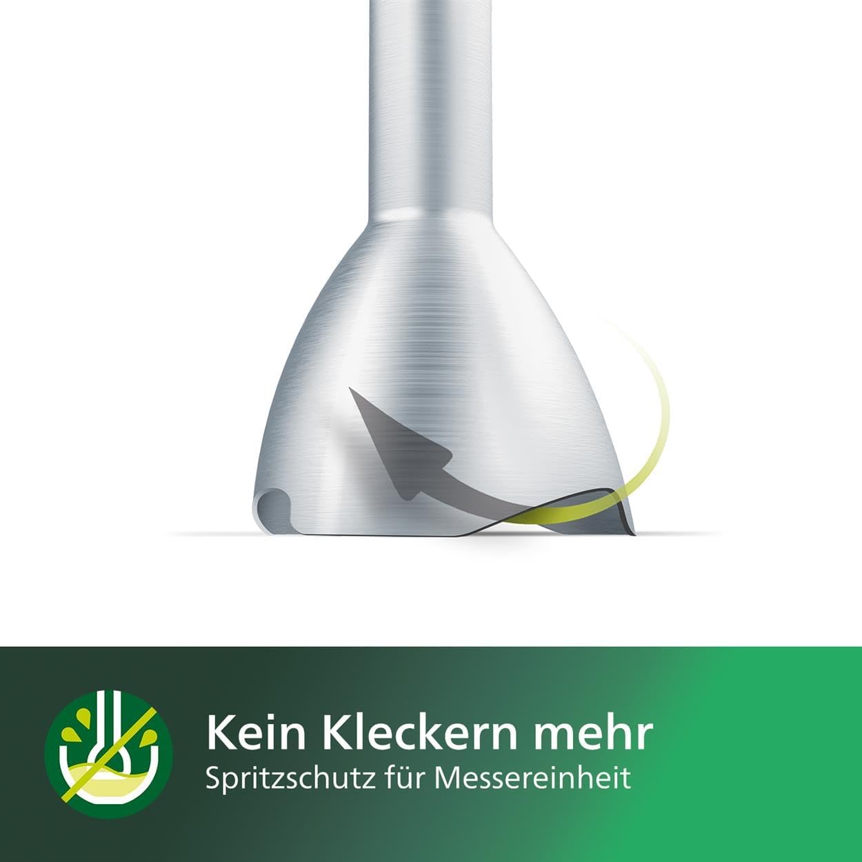 Detalle 2 de Philips Daily Collection ProMix Stabmixer HR2534/00 – 650-W-Motor, Spritzschutz & ergonomisches Design
