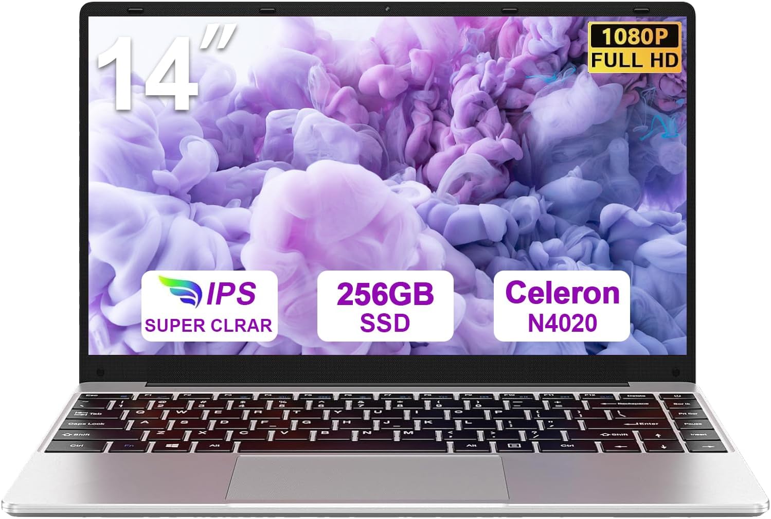 Detalle de bvate PC Portatile 14'' con Windows 11 e SSD espandibile: equilibrio tra portabilità e funzionalità