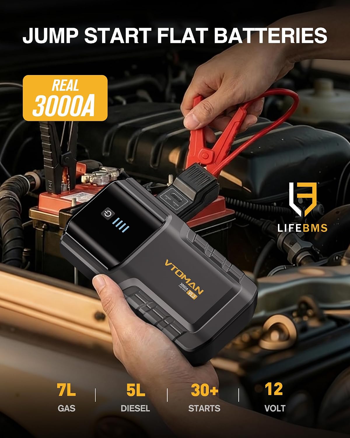 Detalle de VTOMAN portable jump starter VL3