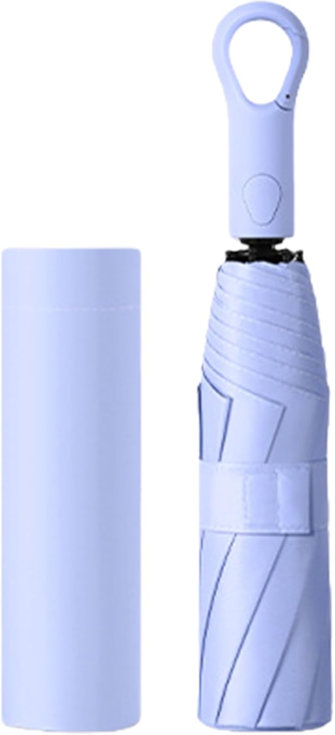 Detalle de Ring Carabiner Handle Automatic Folding Travel Umbrella with UPF 50+ Teflon Coating
