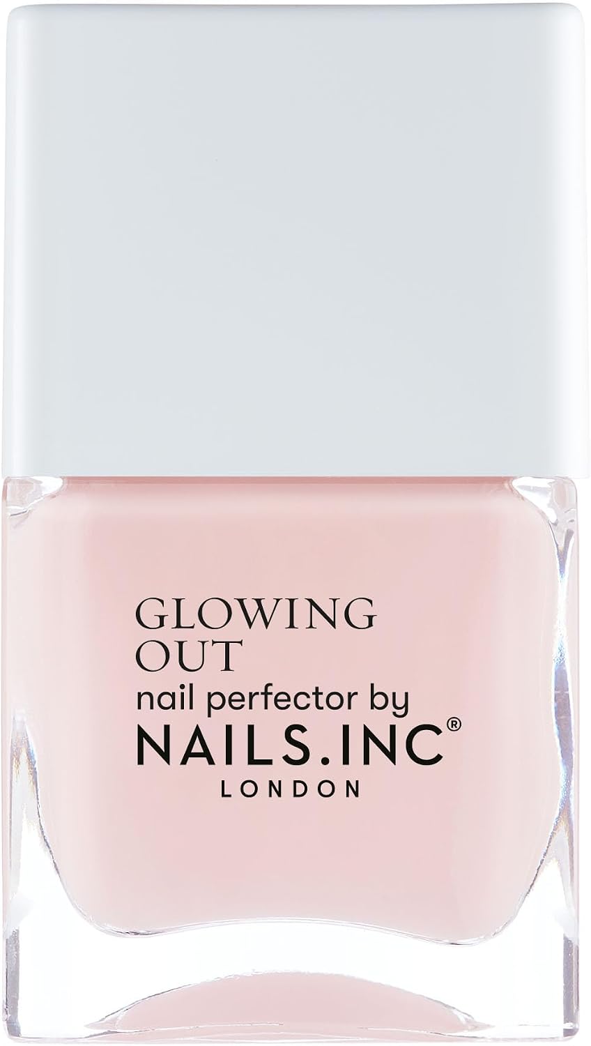 Detalle de Nails Inc Pink Shimmer Glossy No Chip vegan nail polish (long lasting, quick dry)