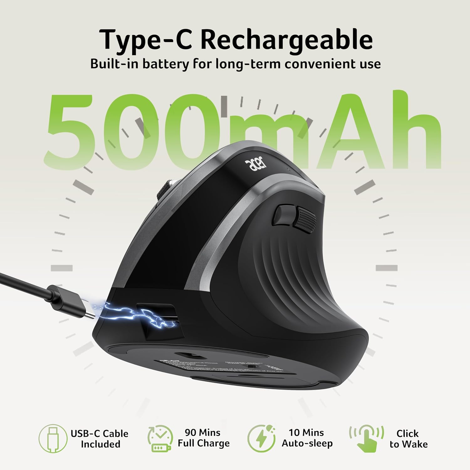 Thumbnail 4 de acer Ergonomic Wireless Mouse 500mAh