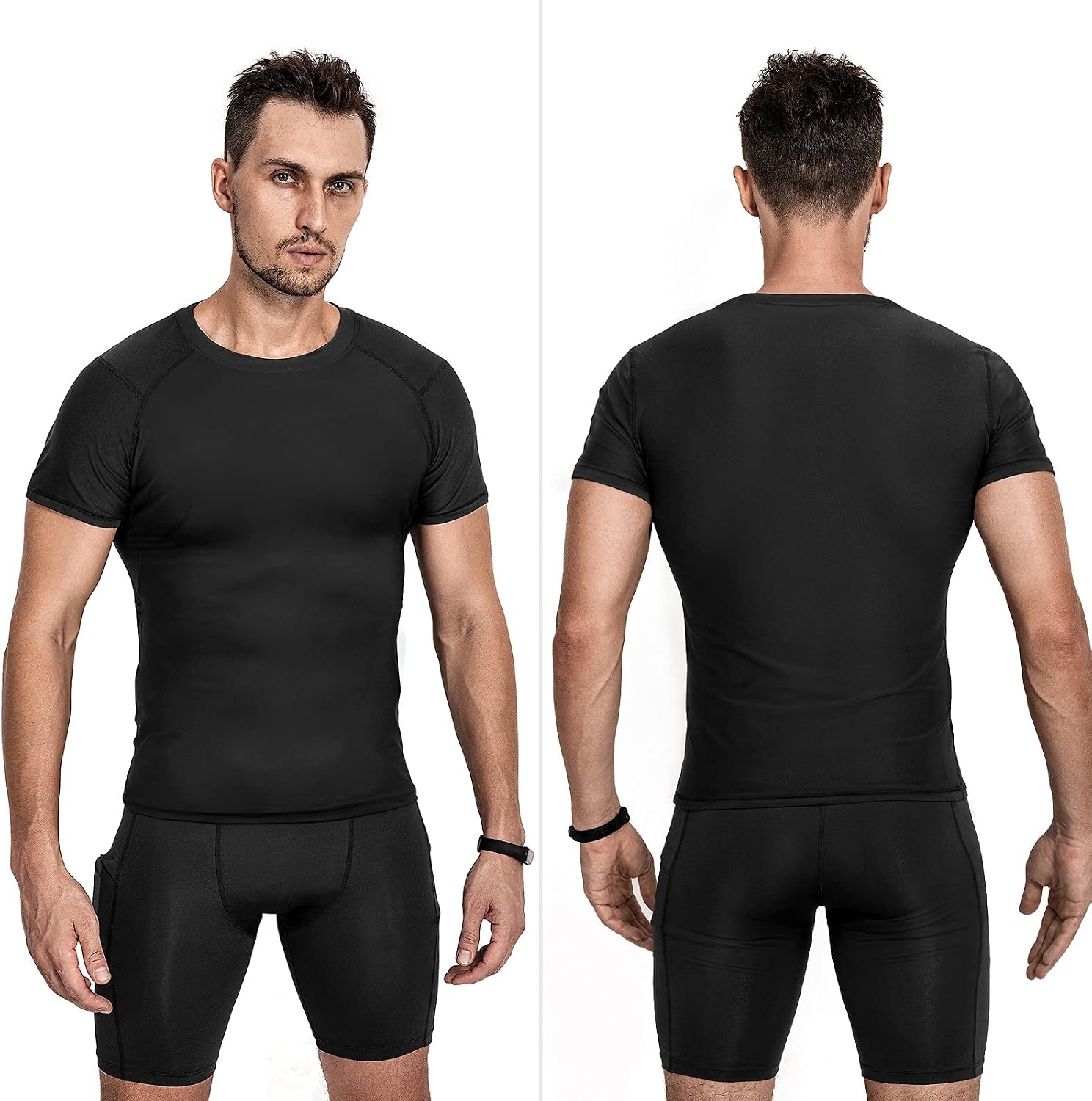 Detalle 2 de Niksa Compression Top for Men — Short Sleeve Base Layer