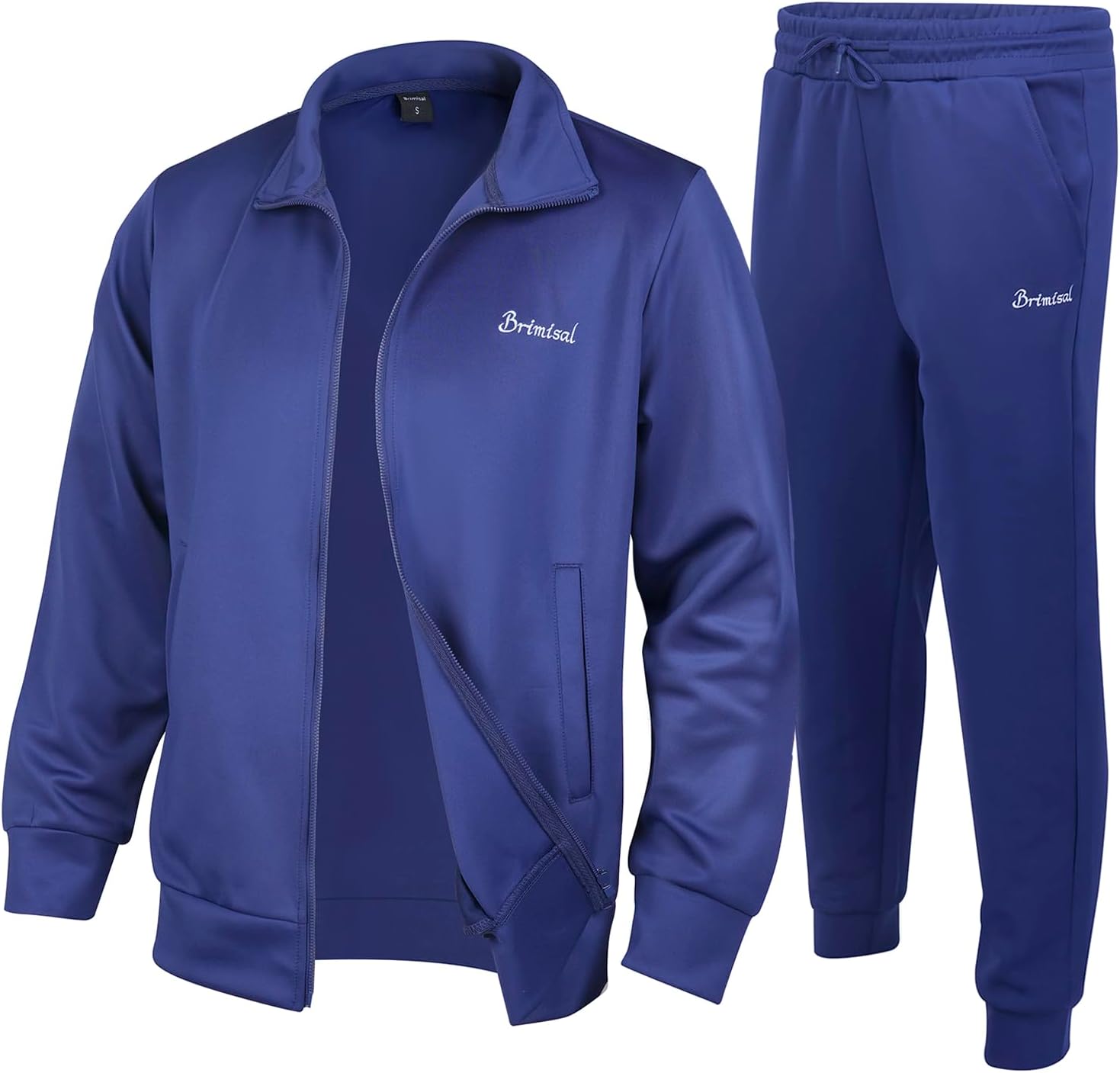 Detalle de Brimisal Men's 2-Piece Tracksuit set — full-zip jogger