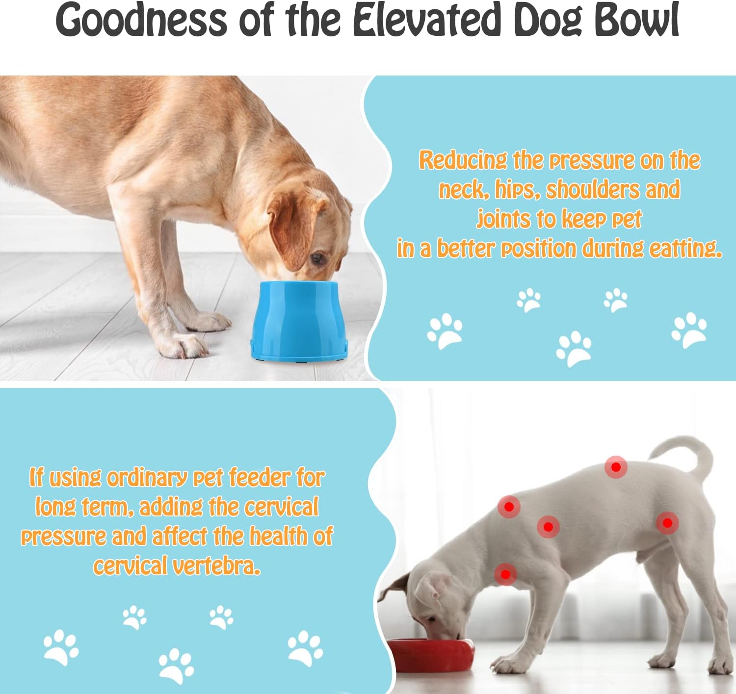 Detalle 1 de Long Ears Spaniel Elevated Dog Bowl
