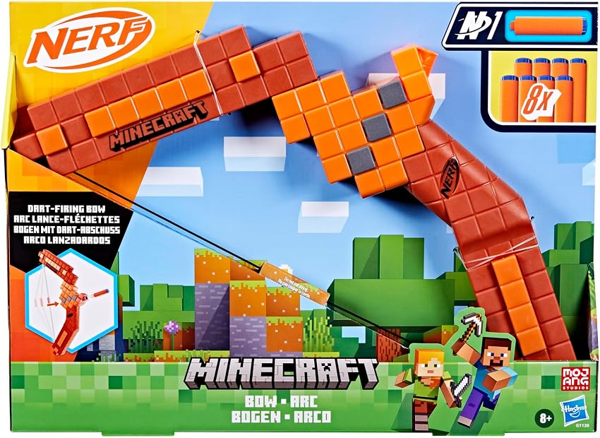 Thumbnail 2 de Hasbro Nerf Minecraft Arco lanzadardos 8 dardos