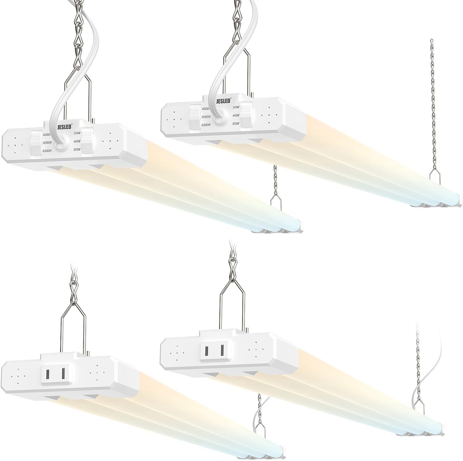 Detalle de JESLED SW2570A1120AA1 4 ft LED Shop Light, Adjustable, 4-Pack