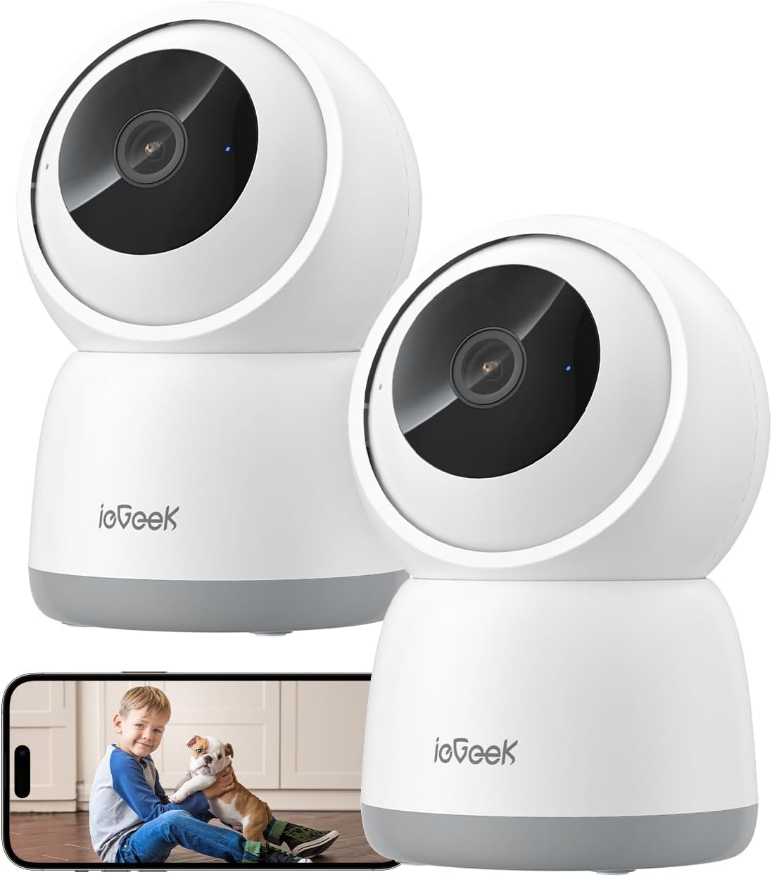 Detalle de ieGeek SC1 3MP Telecamera WiFi 2K 360°
