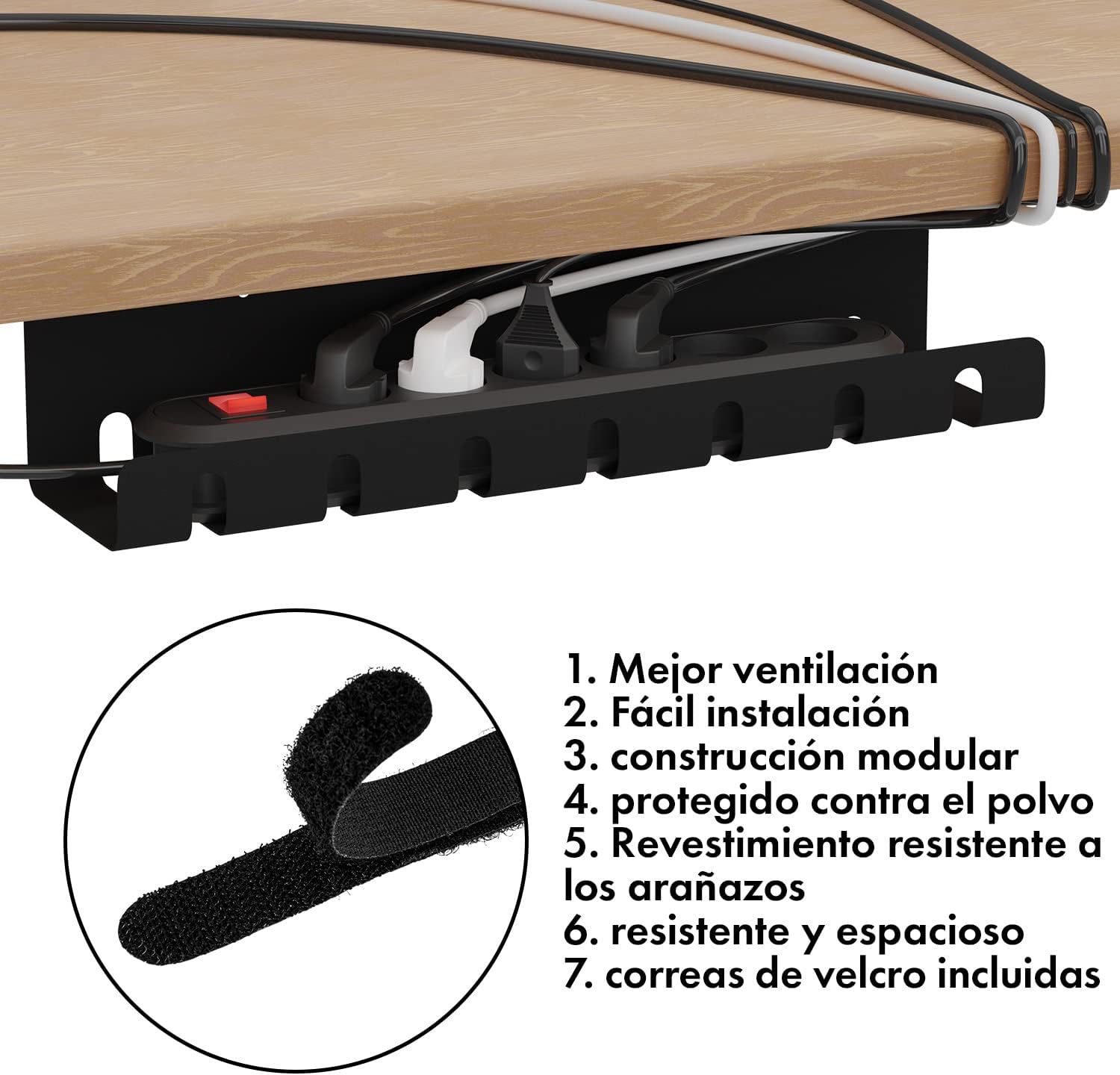 Thumbnail 1 de Scanfield Set 2 de Organizadores de Cables para Escritorio 🔌