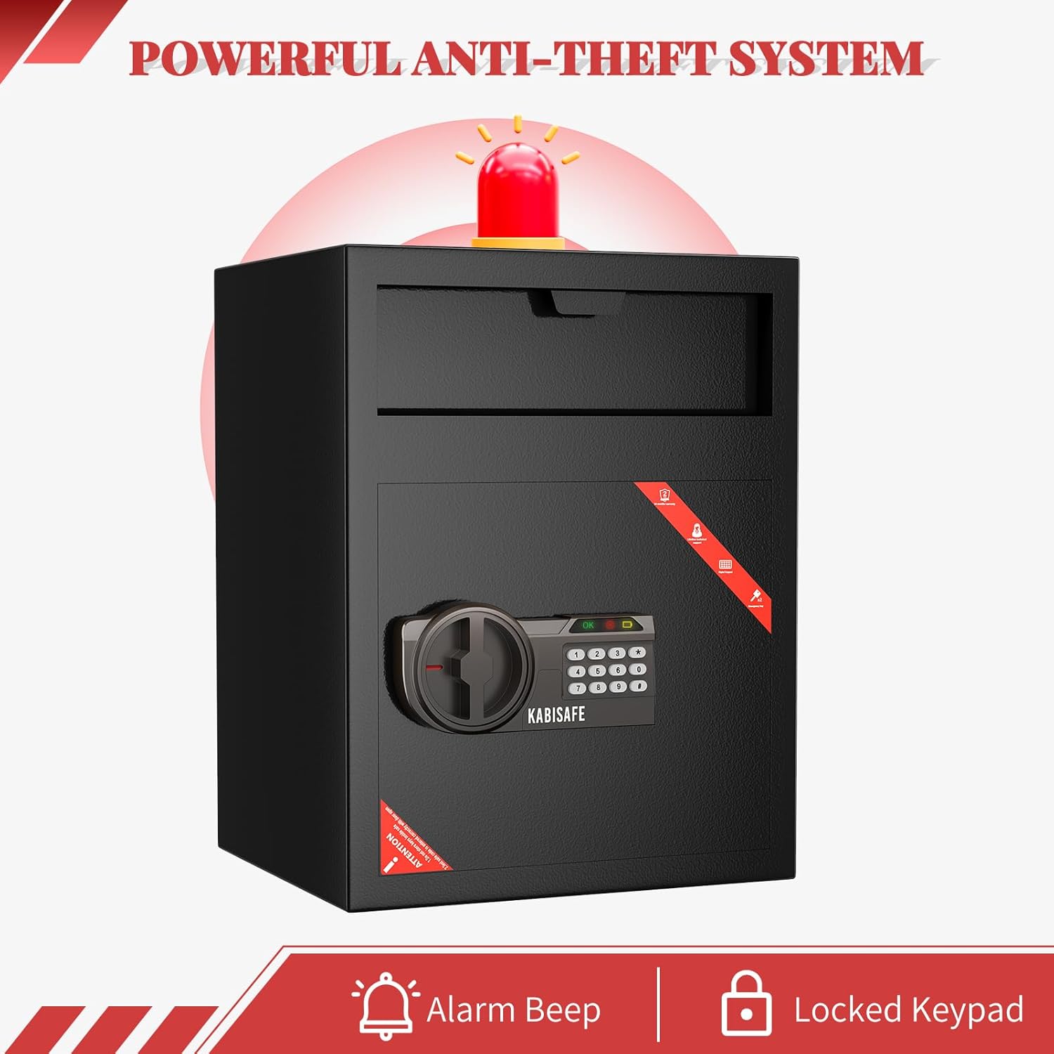 Thumbnail 4 de KABISAFE Depository Safe Box with Drop Slot (70L): Anti-Theft Cash Drop Safe with Digital Keypad Lock