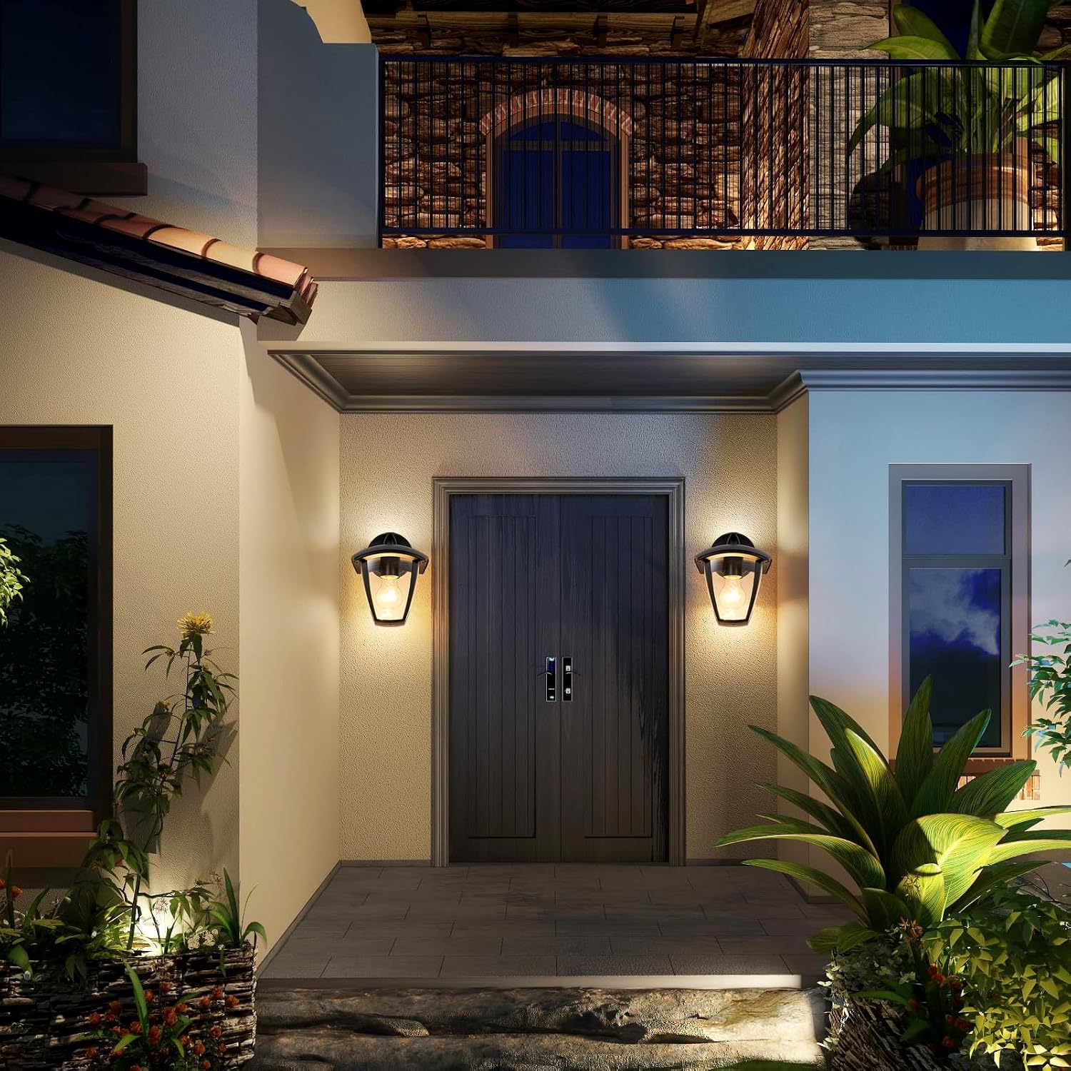 Detalle de HARPER LIVING Luci da parete per esterni, E27, alluminio resistente alle intemperie IP54