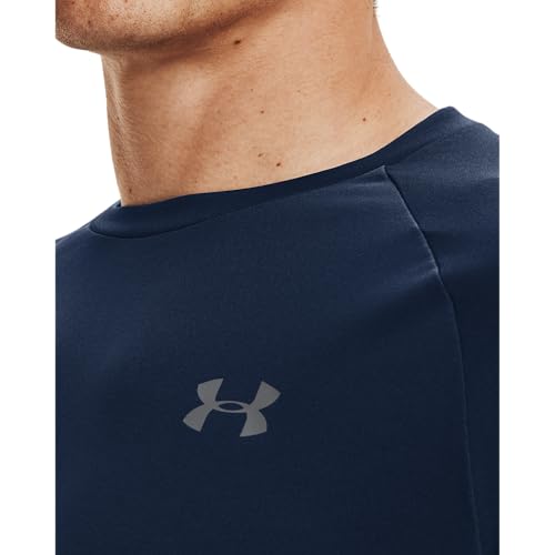 Detalle de Under Armour UA Tech 2.0 SS Tee para hombre — Azul Academy/Graphite (408)