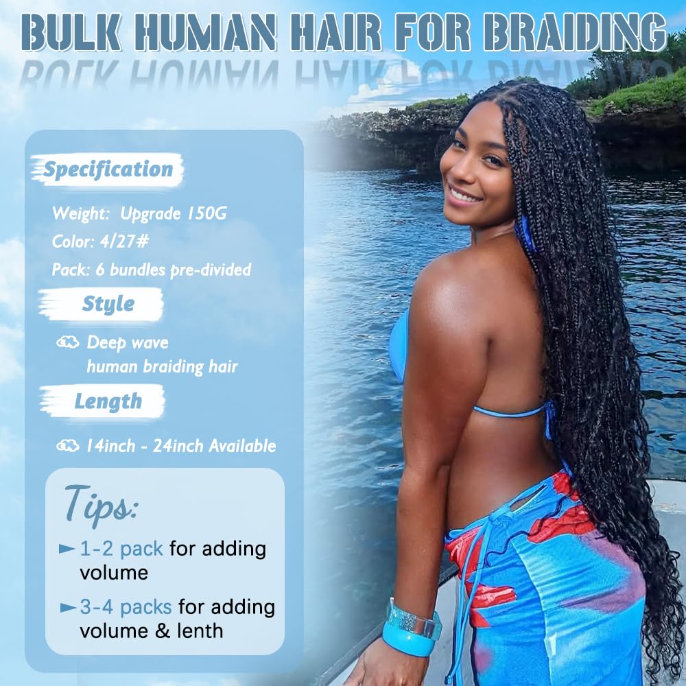 Detalle 2 de Ombre Braiding Hair 6 Bundles 150g 14 Inch