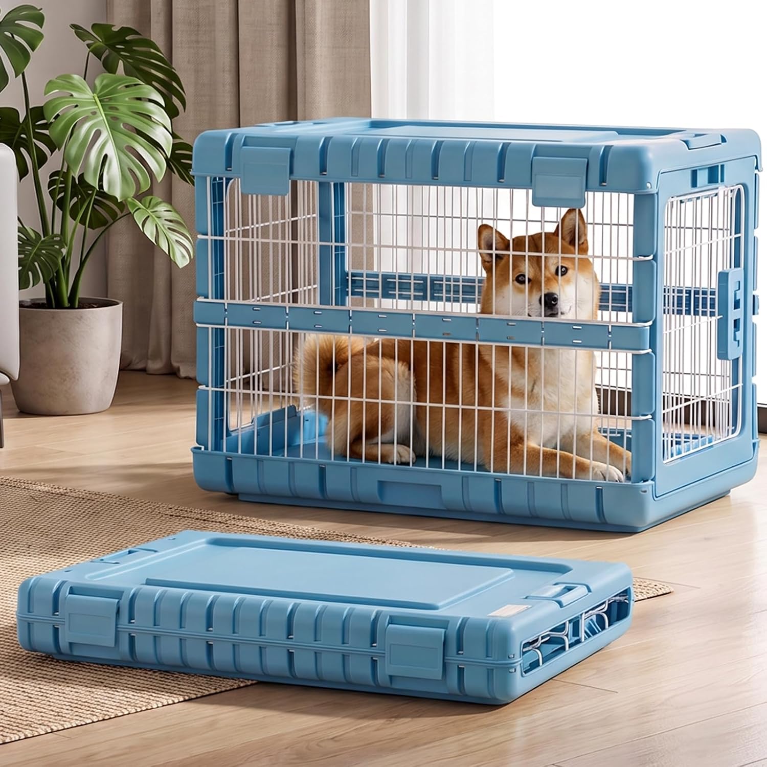 Detalle de ZOMISIA Collapsible Dog Crate, 36-Inch