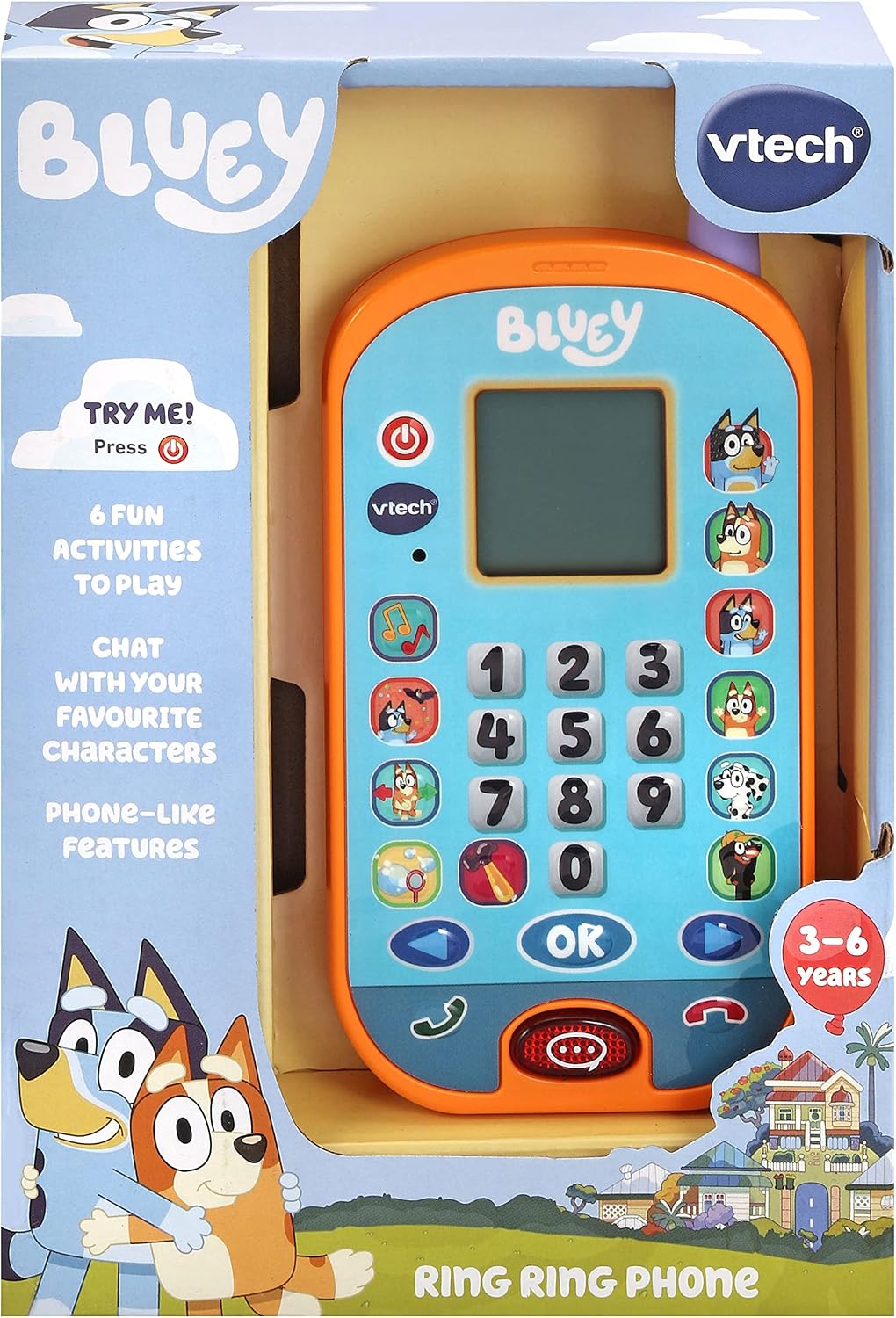 Detalle 2 de VTech Bluey Ring Ring Learning Phone – Official Interactive Toy for Ages 3–6