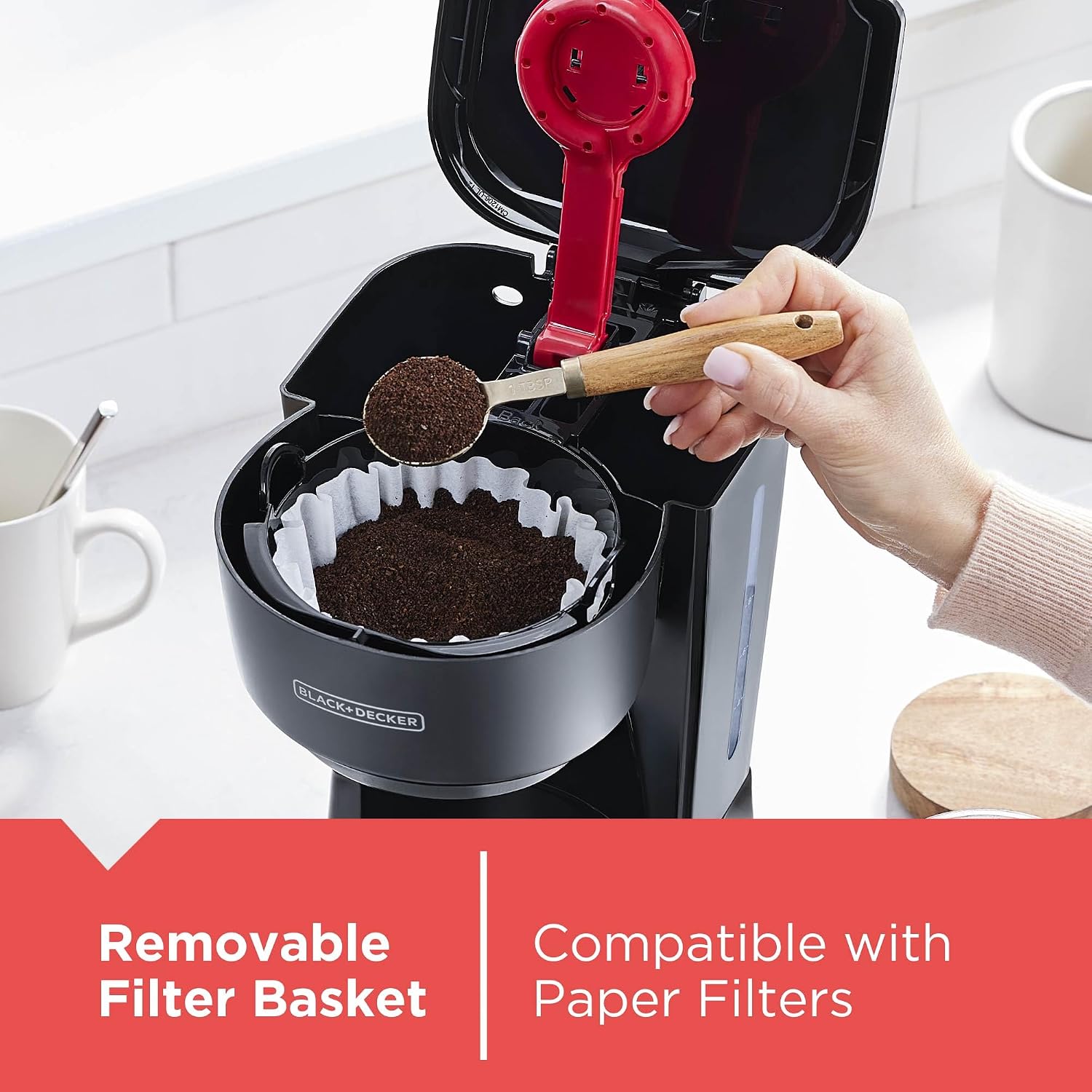 Thumbnail 6 de BLACK+DECKER 12-Cup Coffee Maker with Vortex Technology and Sneak-A-Cup