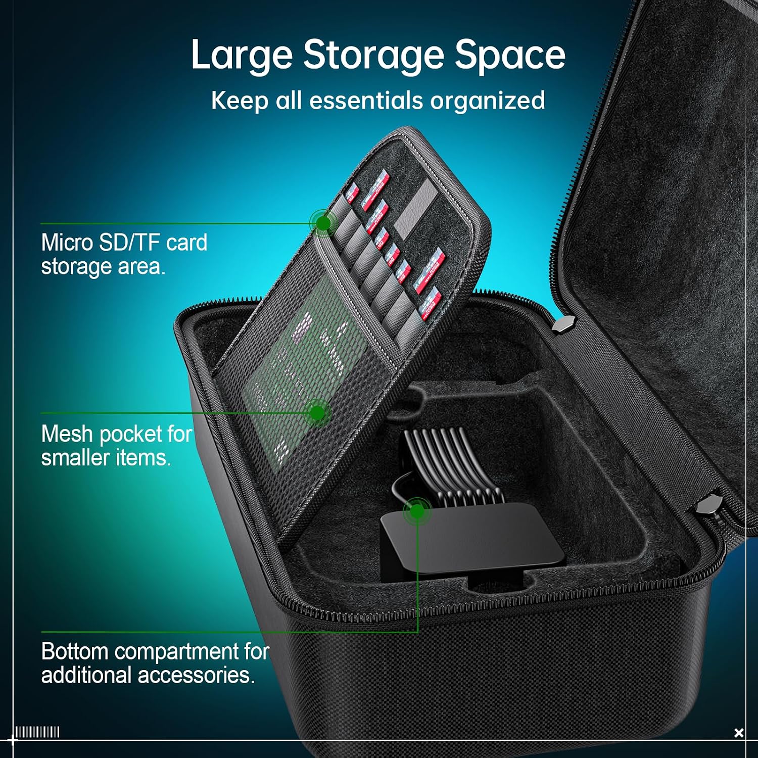 Thumbnail 1 de SyVend Carrying Case 3 in 1 Kit for ROG Xbox Ally X 7" (2025) with EVA Hard Shell, TPU Cover with Stand, and 2 Screen Protectors