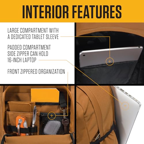 Detalle de Carhartt Utility 28L Dual-Compartment Backpack Black