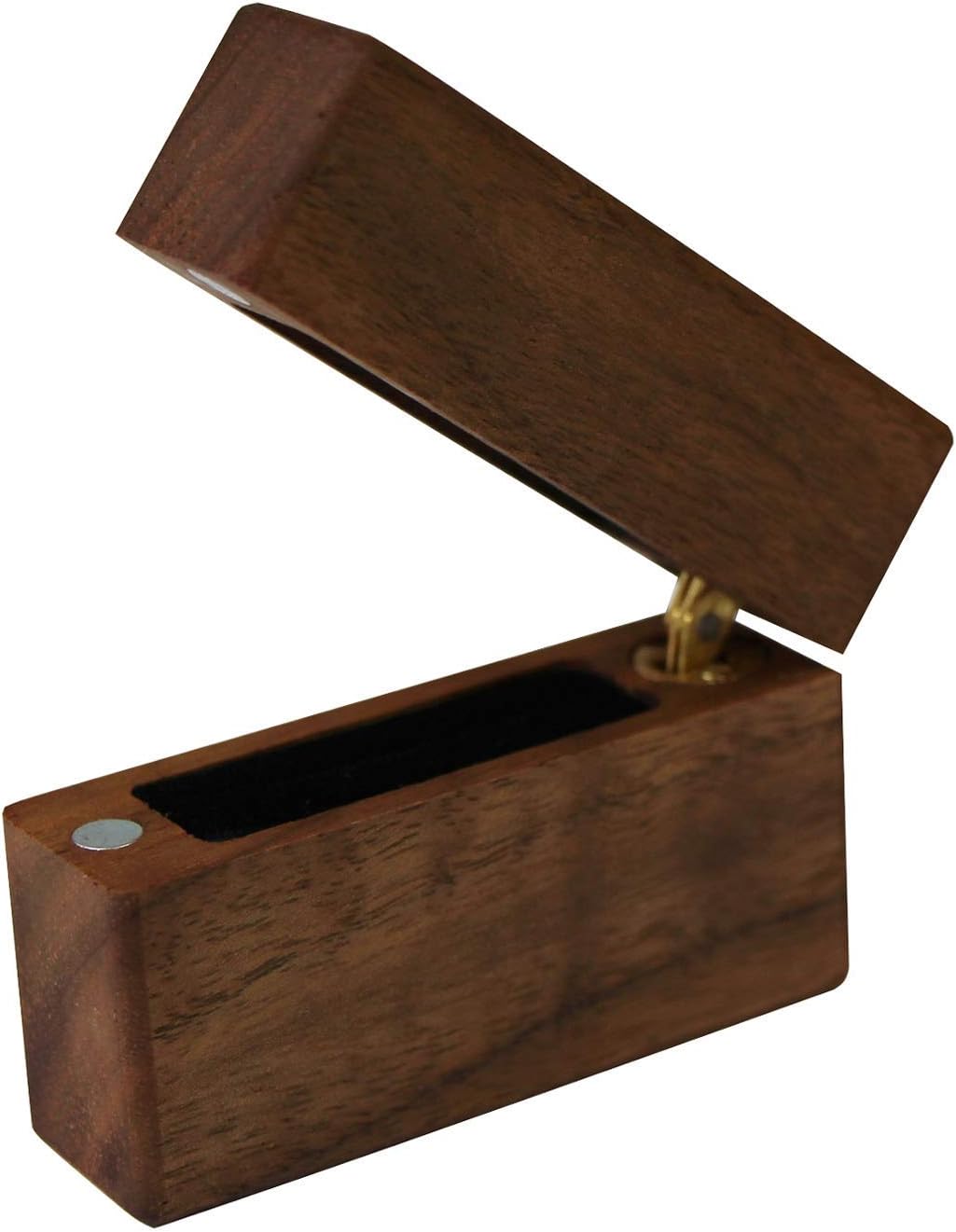 Detalle de aufodara Walnuss Holz Ring Box handgefertigt – Einzigartige Schmuckschatulle