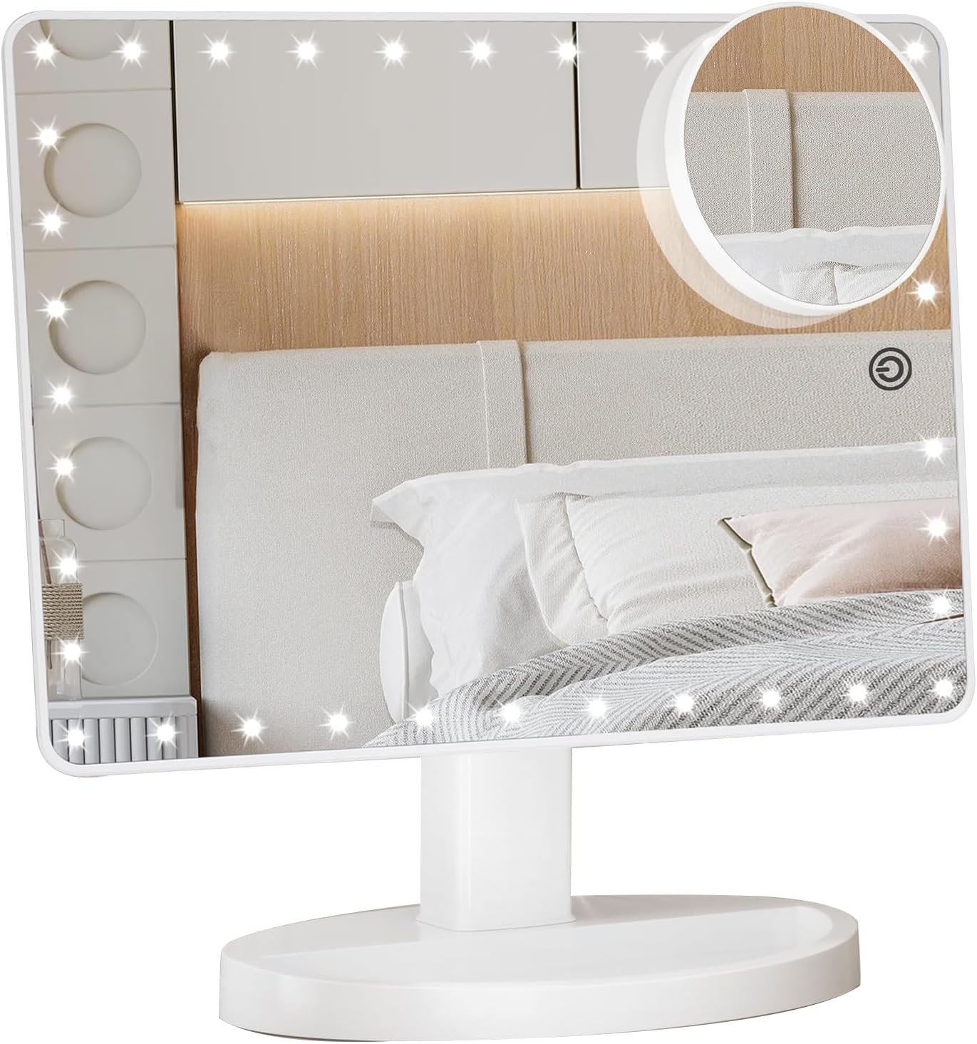 Detalle de Espejo Maquillaje Grande 1X/10X con luz 35 LED