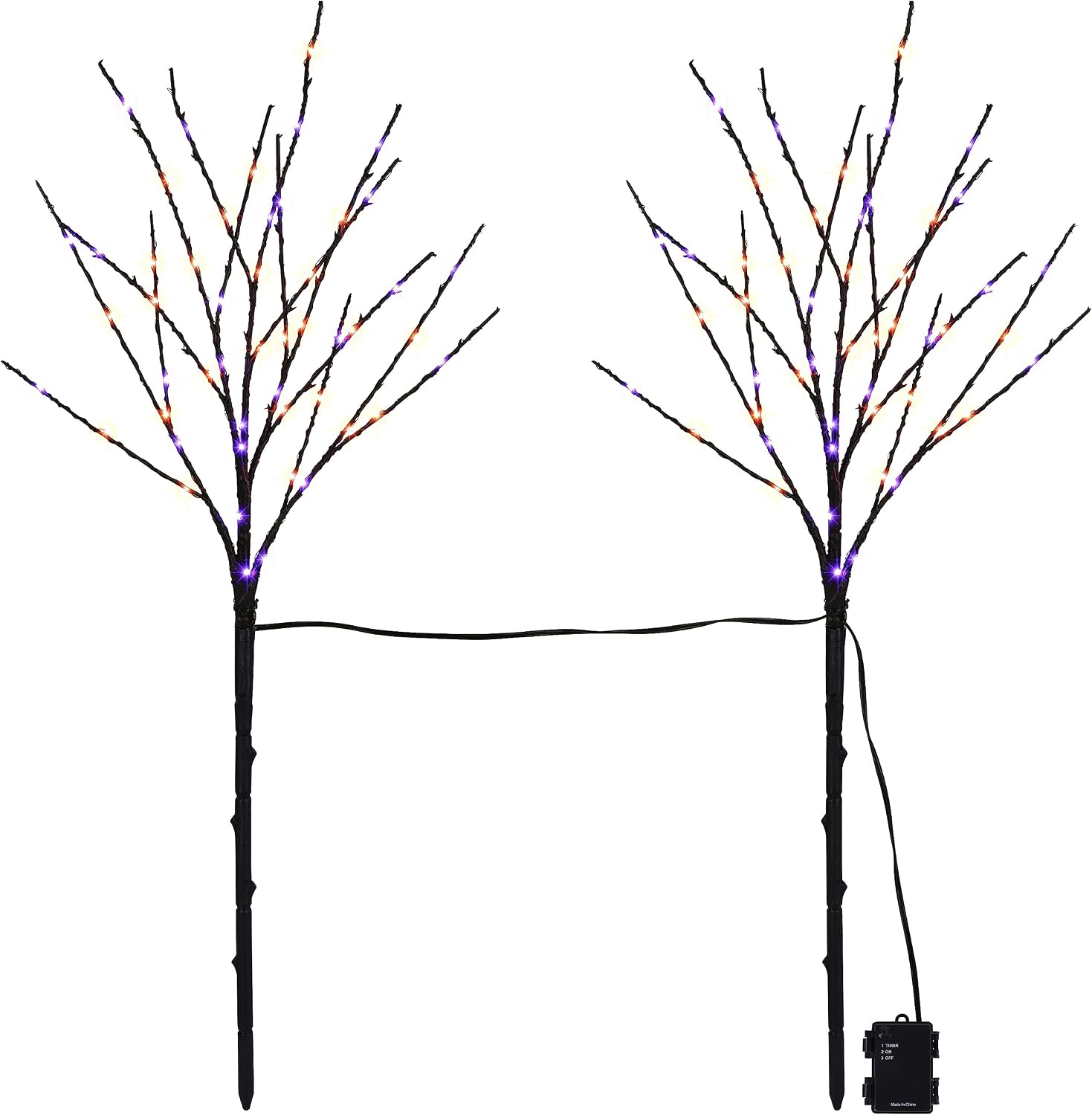 Thumbnail 6 de LJLNION Lighted Halloween Branches, 30-Inch Black Twigs, 100 LEDs and Timer