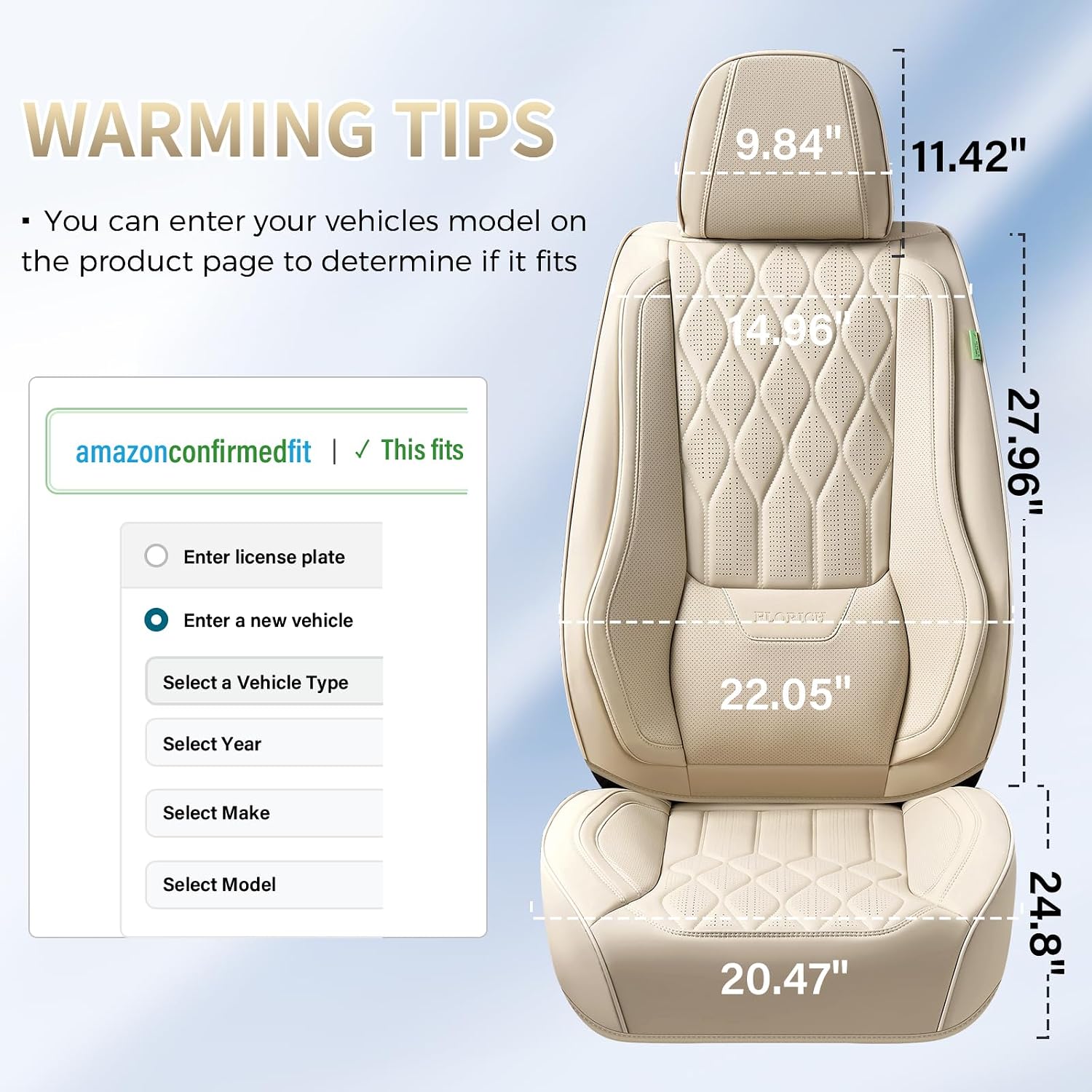 Thumbnail 6 de FLORICH Front Seat Covers, Beige
