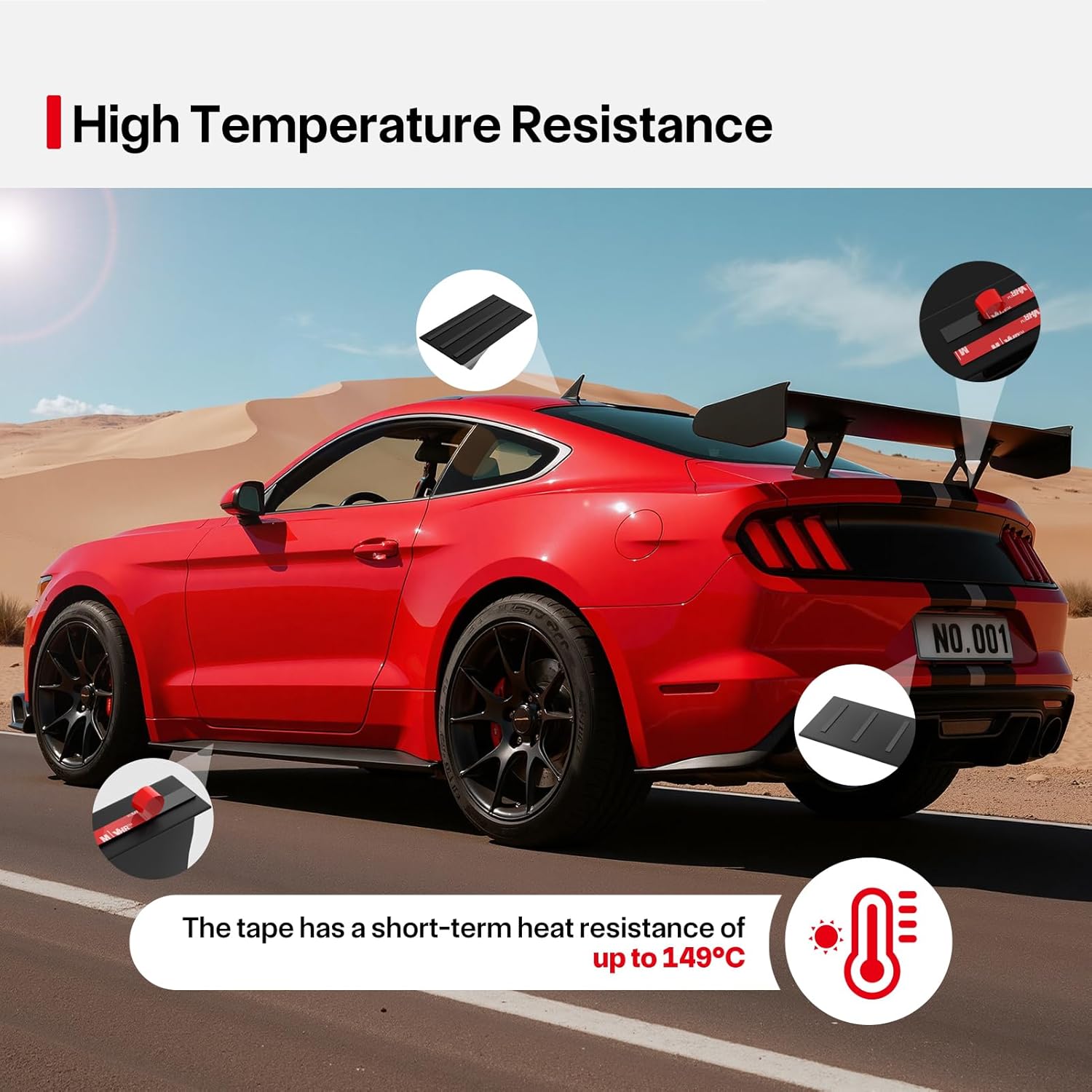 Thumbnail 3 de FIXCHORD Double Sided Tape Heavy Duty: Extra Strong Acrylic Foam Mounting Tape (Black, 15.4ft x 0.39in)