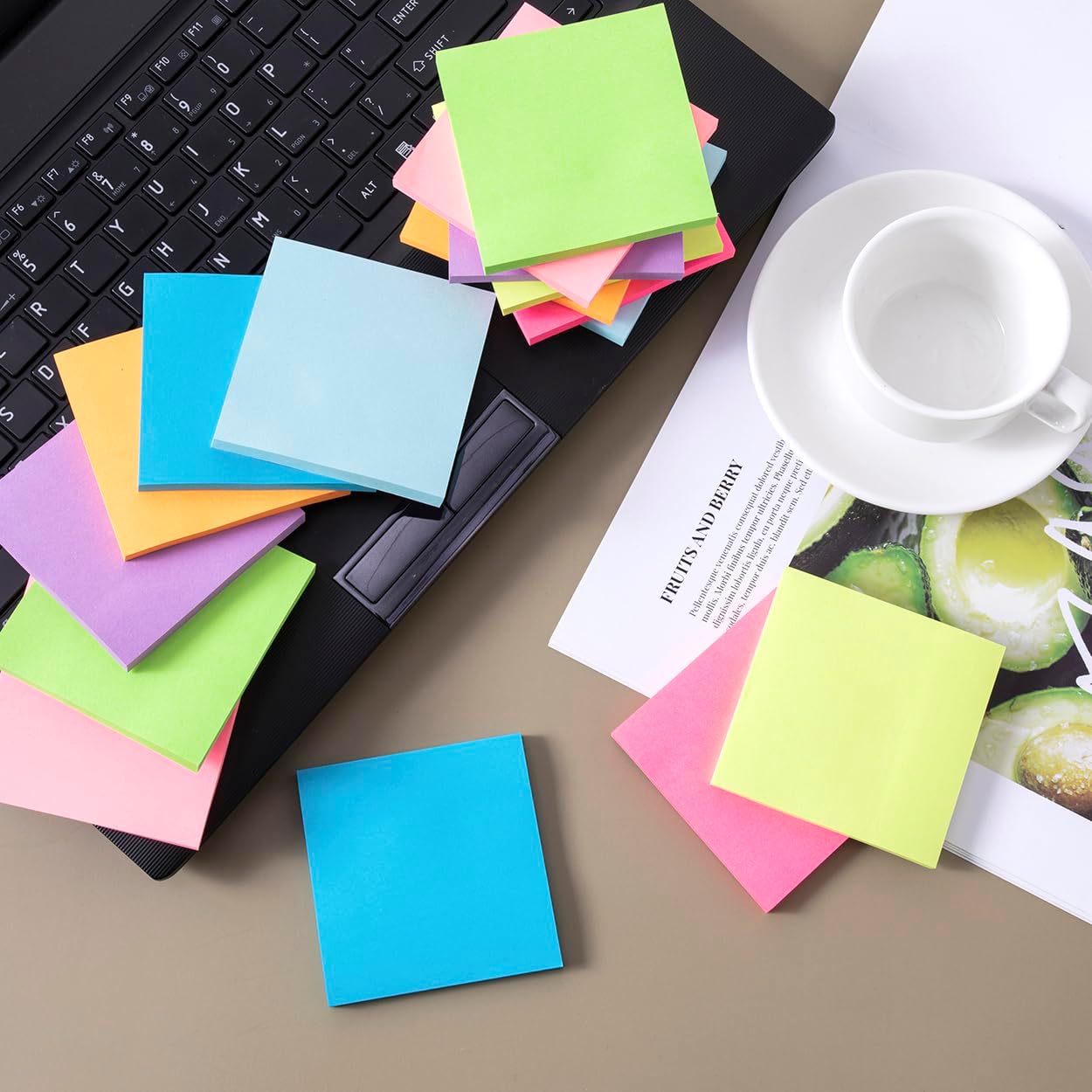 Thumbnail 4 de Wowivy 16 Pack Sticky Notes 3x3 in – Bright Colour Assortment, 880 Sheets Total