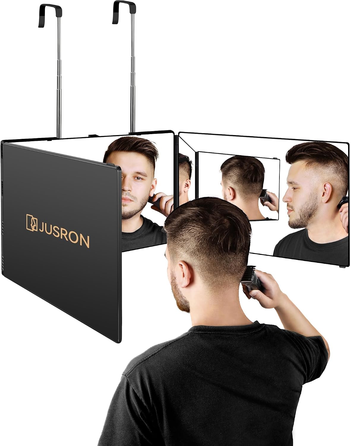 Detalle de JUSRON 360 Grad Spiegel 3-teilig fürs Aufhängen
