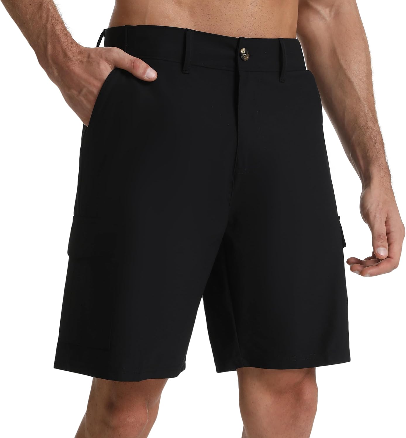 Detalle de Men's Quick-Dry Hiking Cargo Shorts, 9-Inch