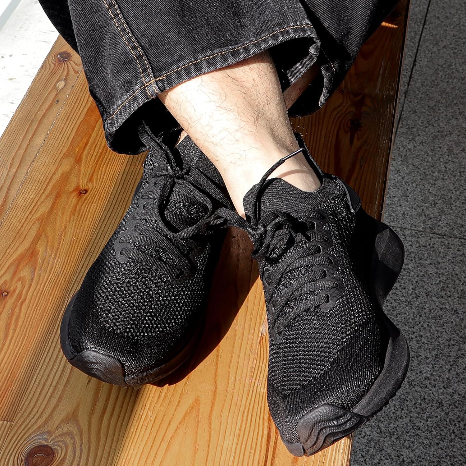 Detalle de Giniros Scarpe Uomo Mesh: Sneakers Slip-On Traspiranti per Corsa, Camminata e Daily