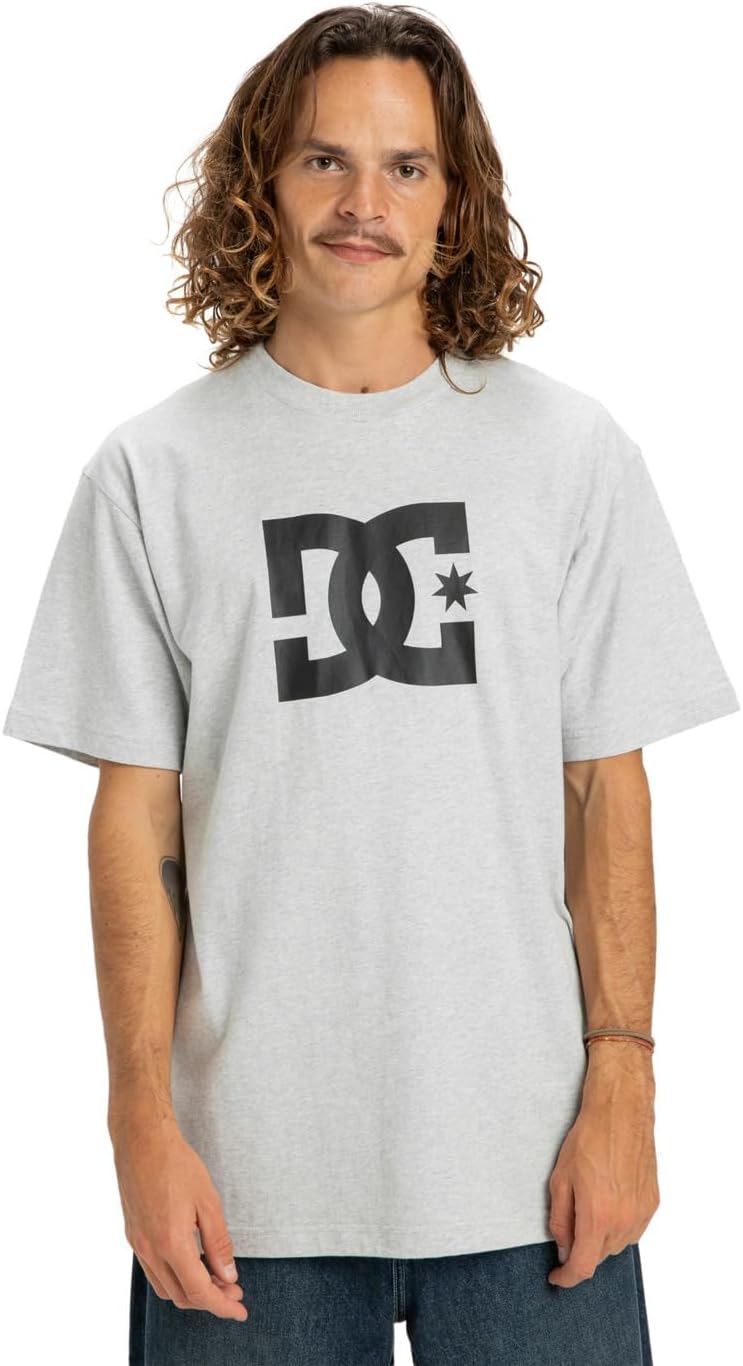 Detalle de DC Shoes Dc Star Hss T-Shirt Uomo – Pack da 1, cotone 200 g/m², vestibilità classica