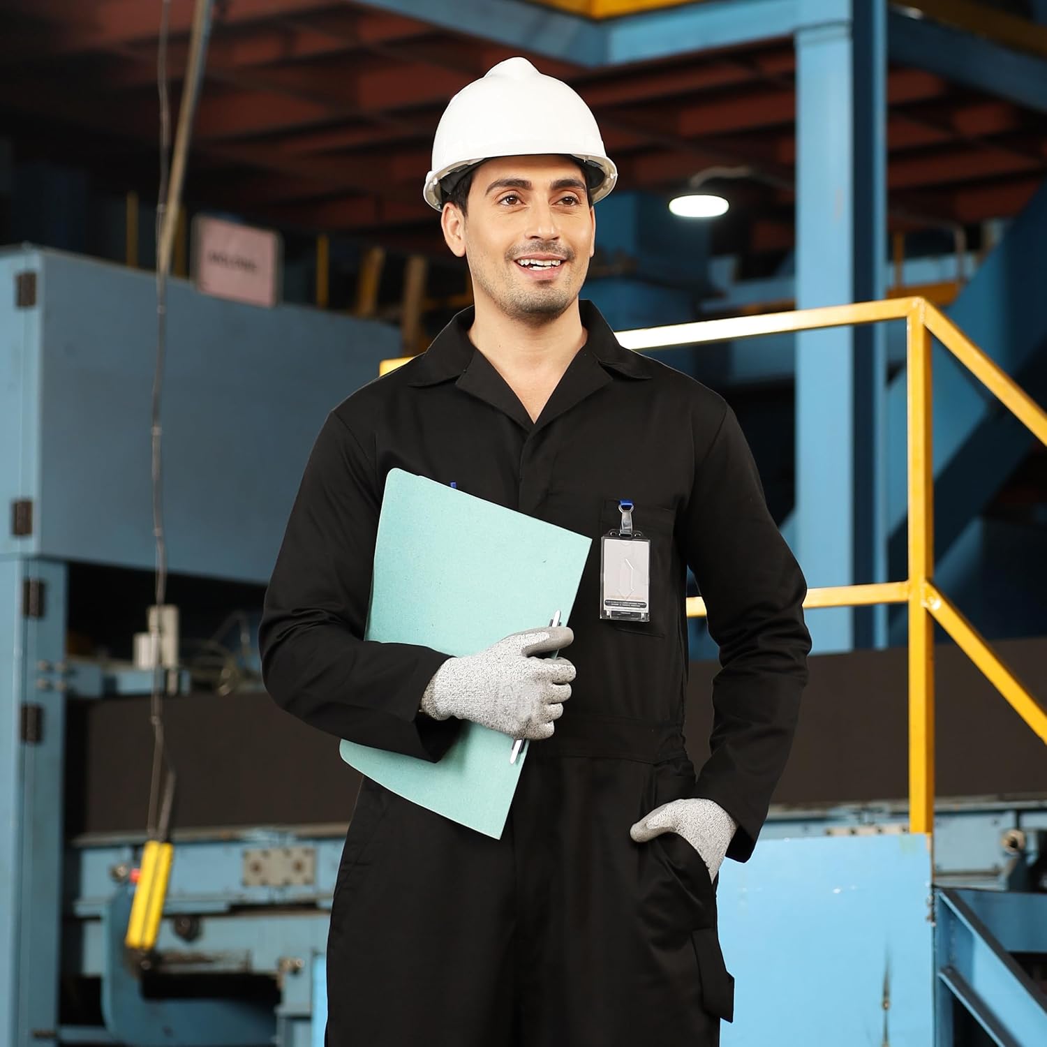 Thumbnail 5 de NY Threads Cotton Blend Coveralls for Men, Large Relaxed-Fit Mechanic Jumpsuit