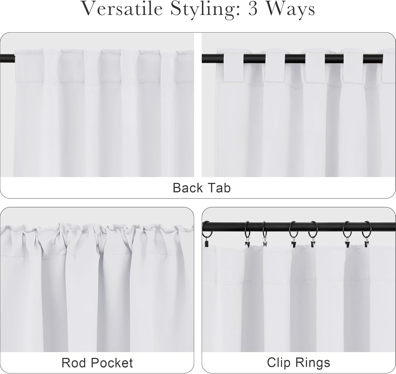 Thumbnail 4 de PONY DANCE White Window Curtains 52 x 45
