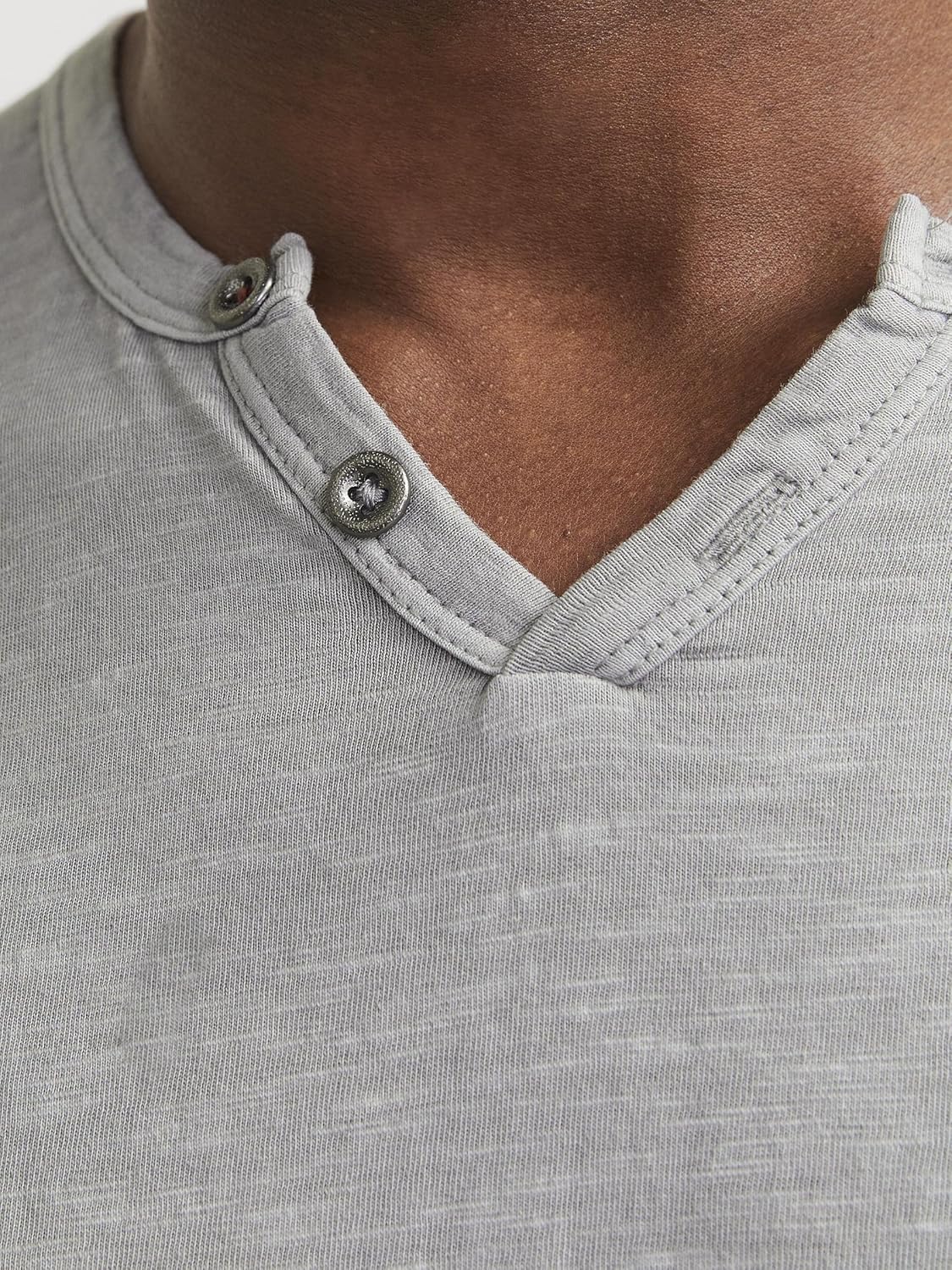 Thumbnail 6 de JACK & JONES T-Shirt melange con scollo a goccia Split Neck
