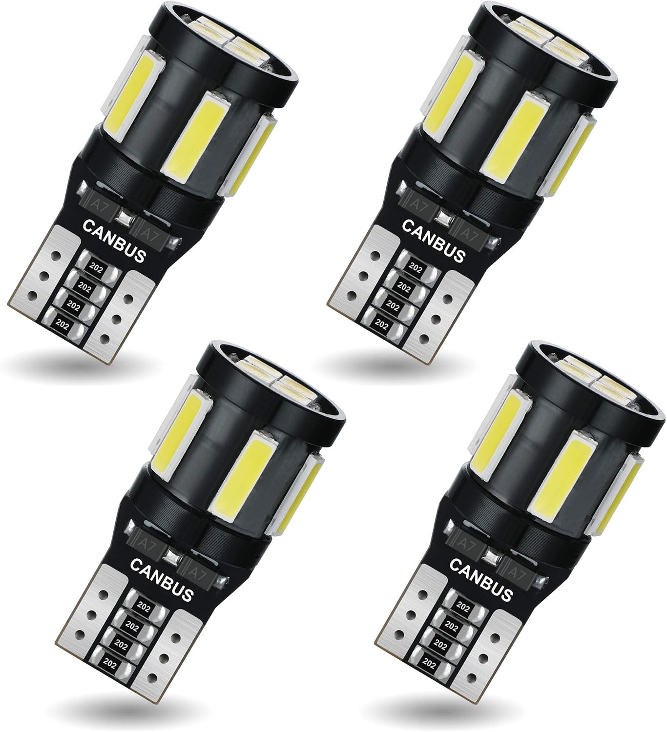Detalle de AGLINT 194 LED Bulbs CANBUS Error Free T10 (W5W/168/2825) 6500K White – 4 Pack