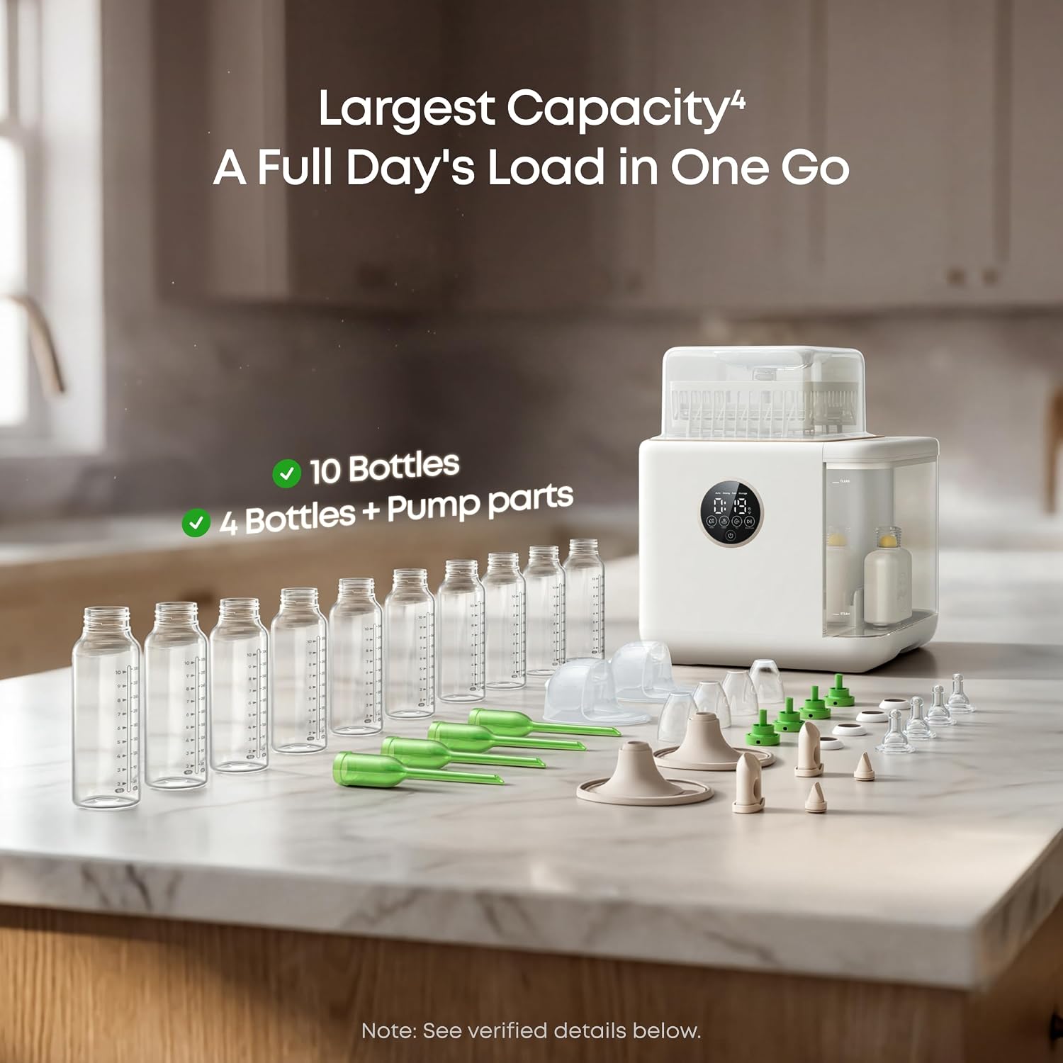 Detalle de eufy S1 Pro T6010 Baby Bottle Washer, Sterilizer & Dryer with Water Softener