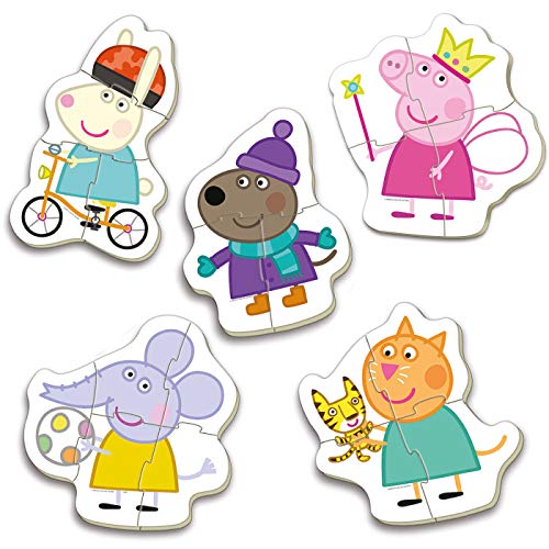 Detalle 2 de Educa - Baby Puzzles Peppa Pig, 5 Piezeles para Promover Primeros Aprendizajes 🧩