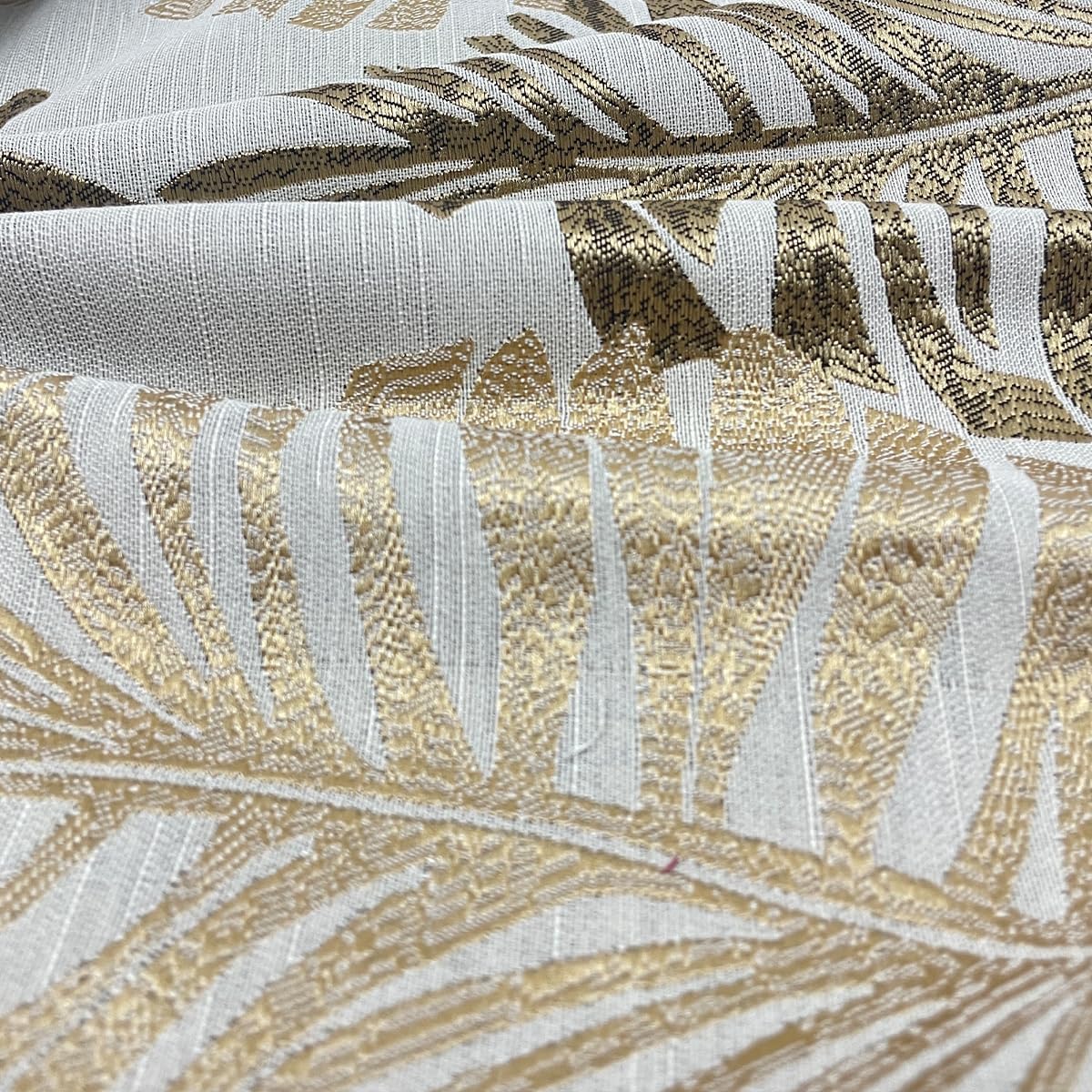 Detalle de Tennove Cushion Covers 50x50cm: Cotton Linen & Velvet Throw Pillow Covers Set of 2 in Khaki with Tropical Leaf Pattern